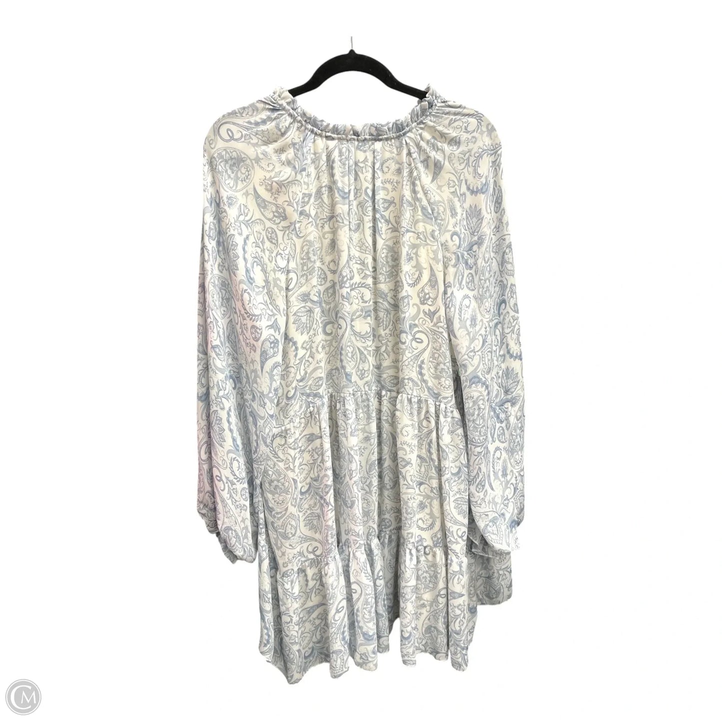 Dress Casual Short By Dress Forum In Blue & Cream, Size: L