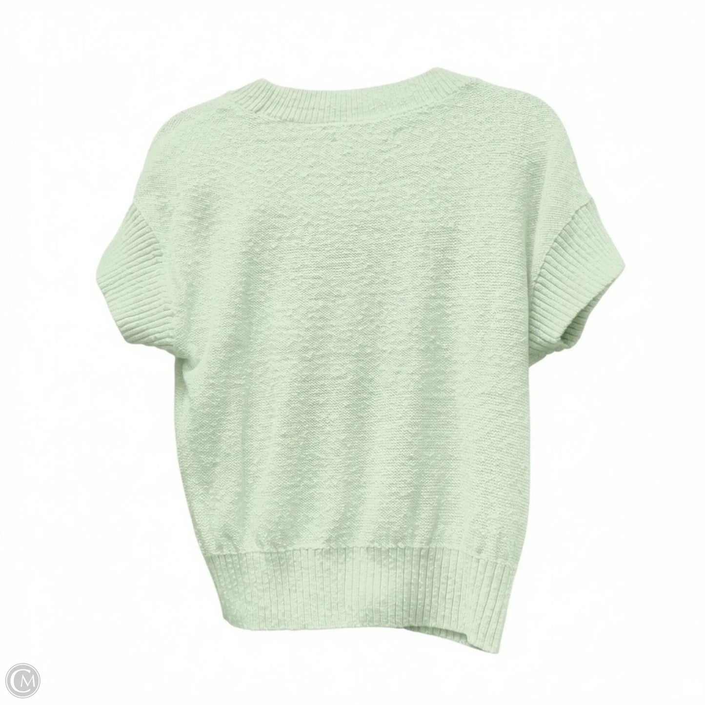 Sweater Short Sleeve By Loft In Green, Size: S