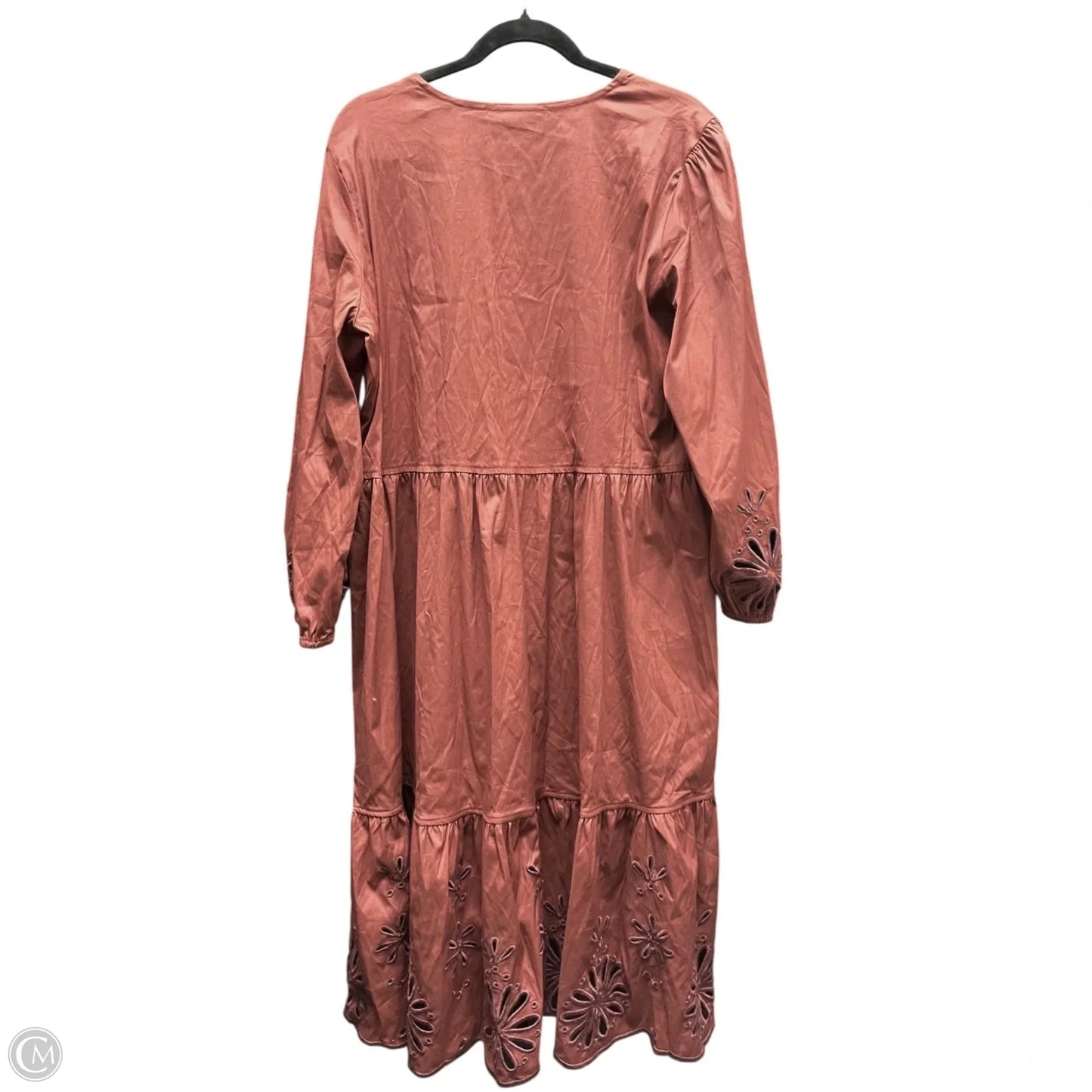 Dress Casual Midi By Chicos In Copper, Size: Xl