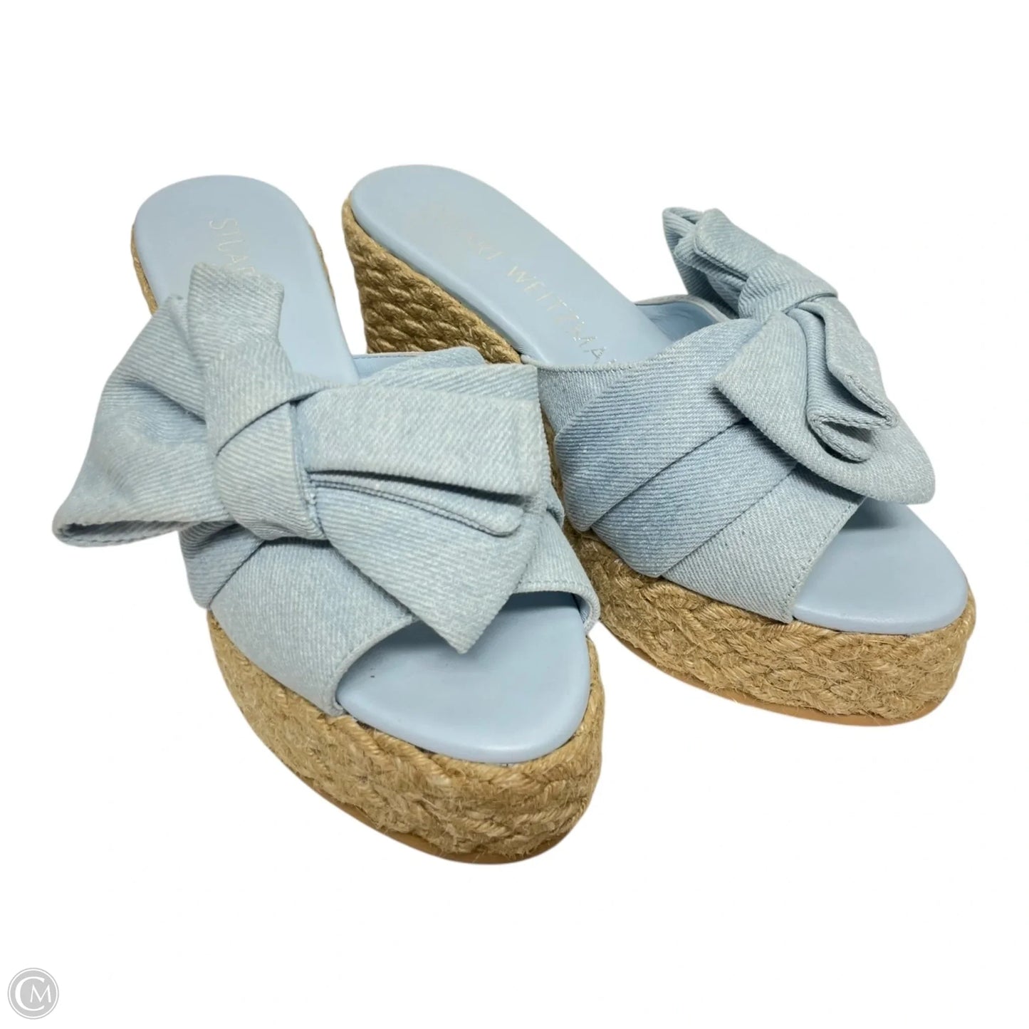 Sandals Designer By Stuart Weitzman In Blue, Size: 8