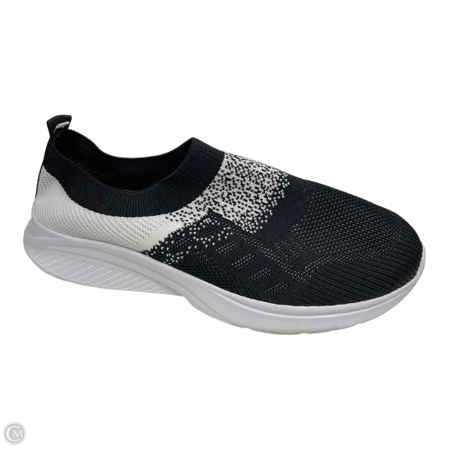 Shoes Flats By Clothes Mentor In Black & White, Size: 9.5