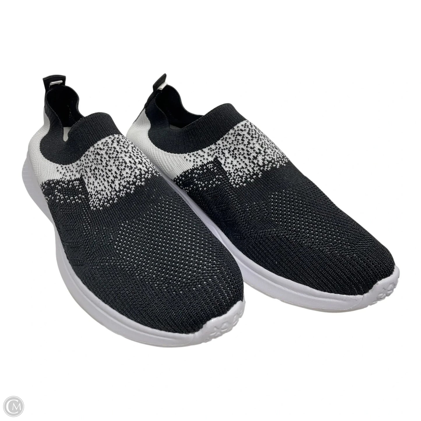 Shoes Flats By Clothes Mentor In Black & White, Size: 9.5