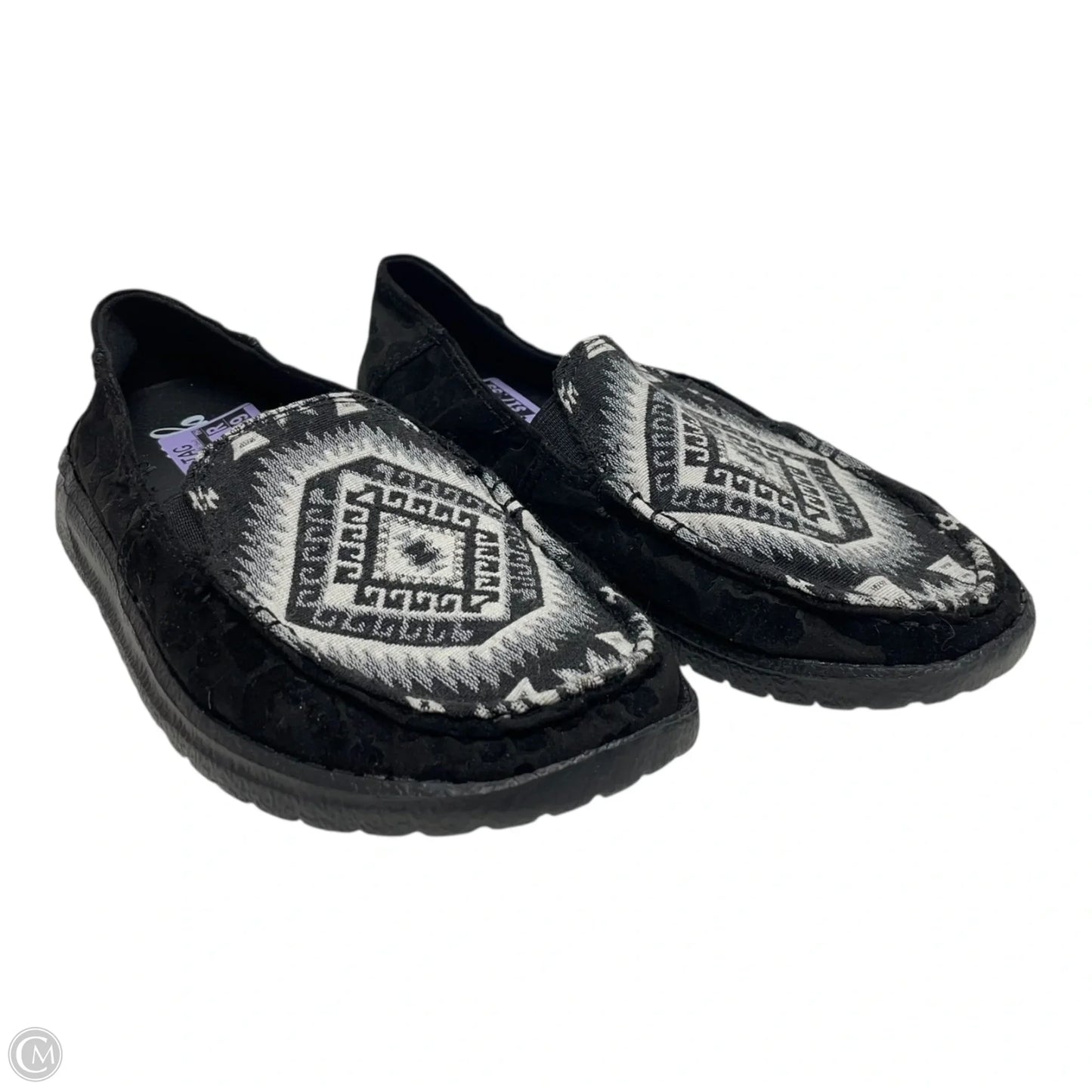 Shoes Flats By Gypsy Jazz In Black & White, Size: 6.5