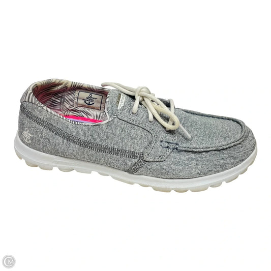 Shoes Flats By Skechers In Grey, Size: 7.5