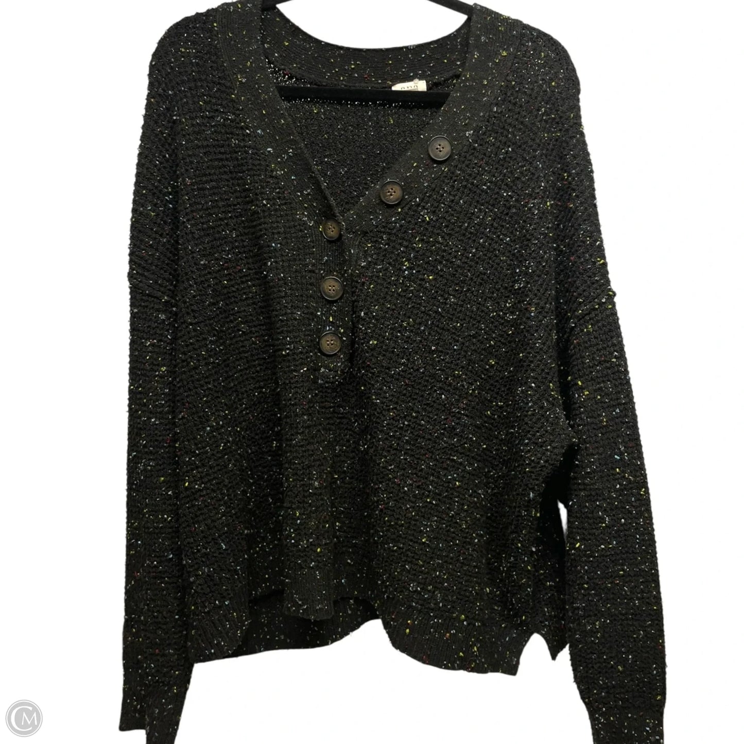 Sweater Cardigan By Ana In Black, Size: Xxl