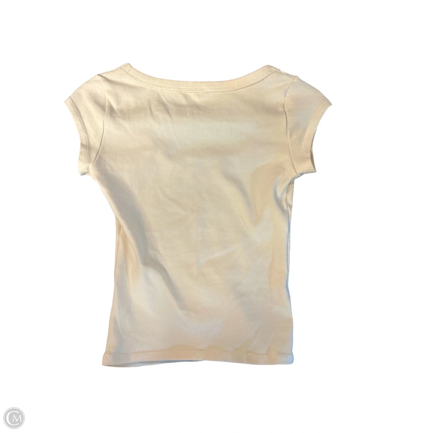 Top Short Sleeve By Zara In Yellow, Size: M