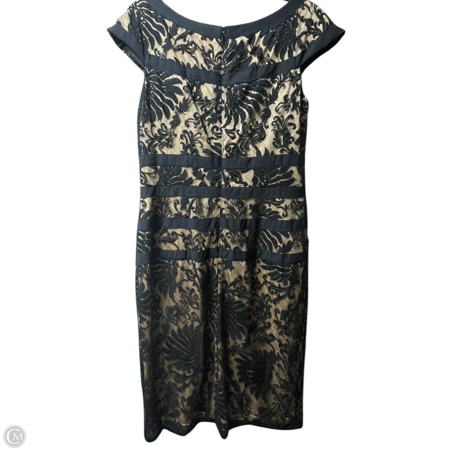 Dress Designer By tadashi shoji In Black & Tan, Size: 12
