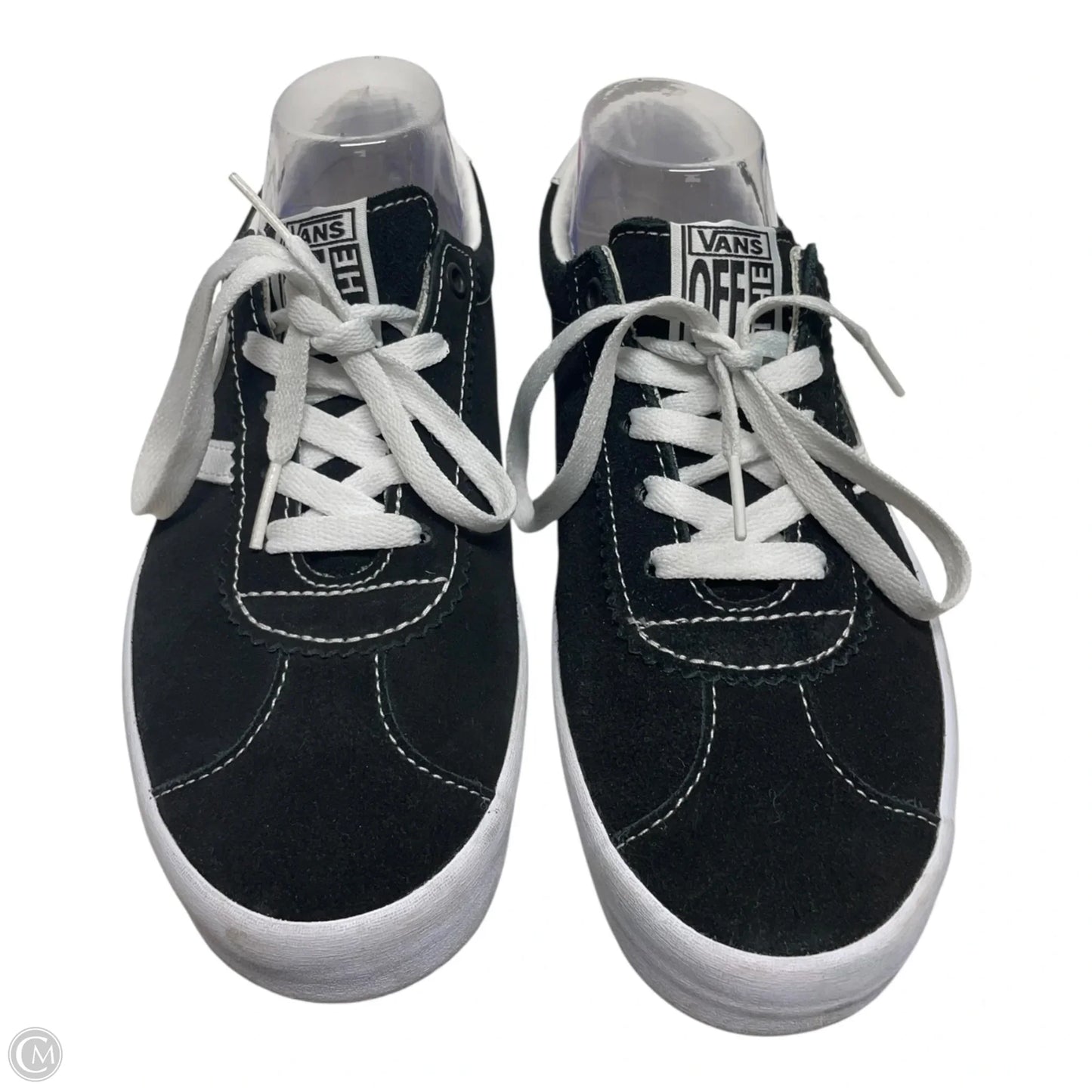 Shoes Sneakers By Vans In Black & White, Size: 9