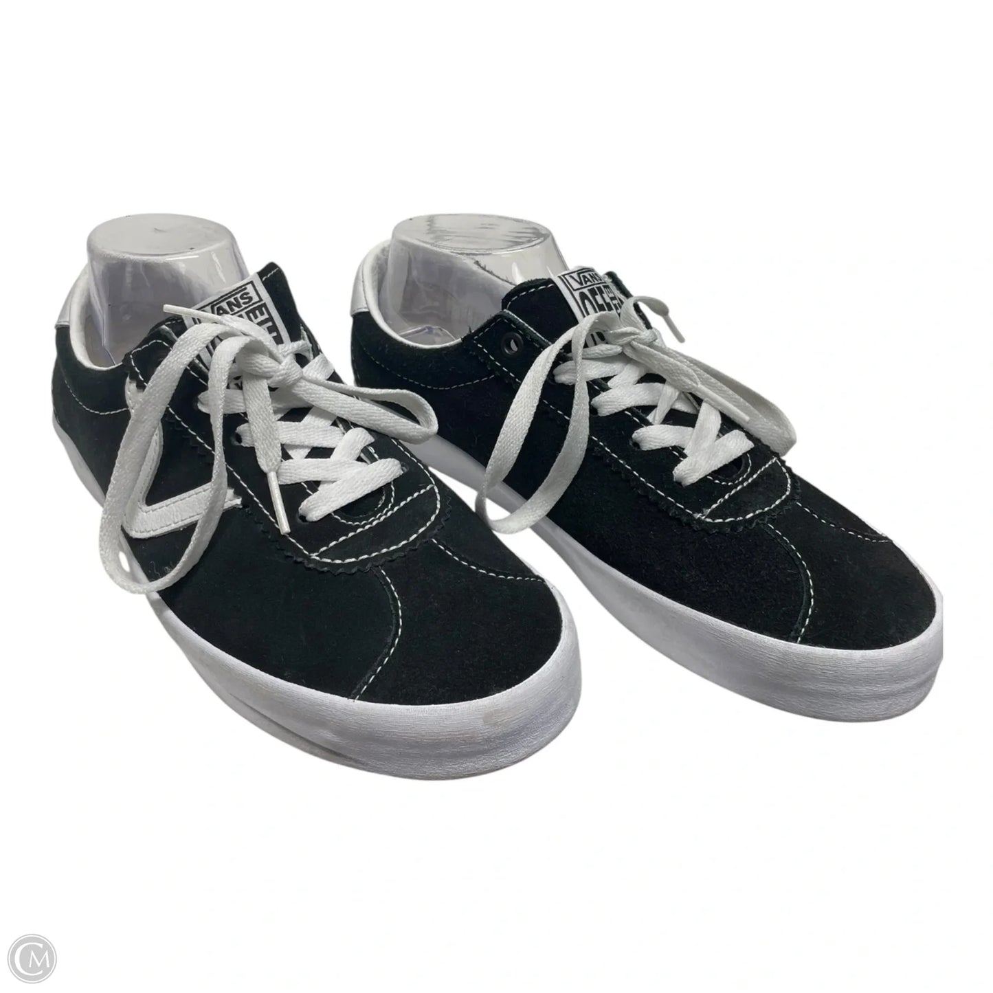 Shoes Sneakers By Vans In Black & White, Size: 9