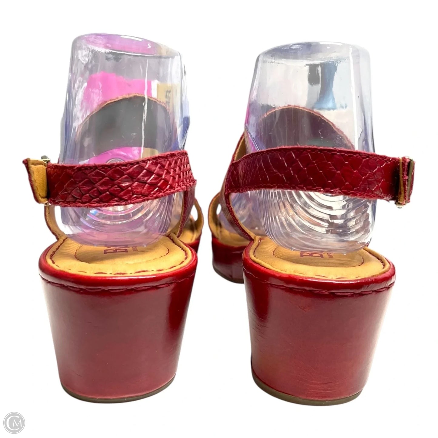 Sandals Heels Block By Born In Red, Size: 8