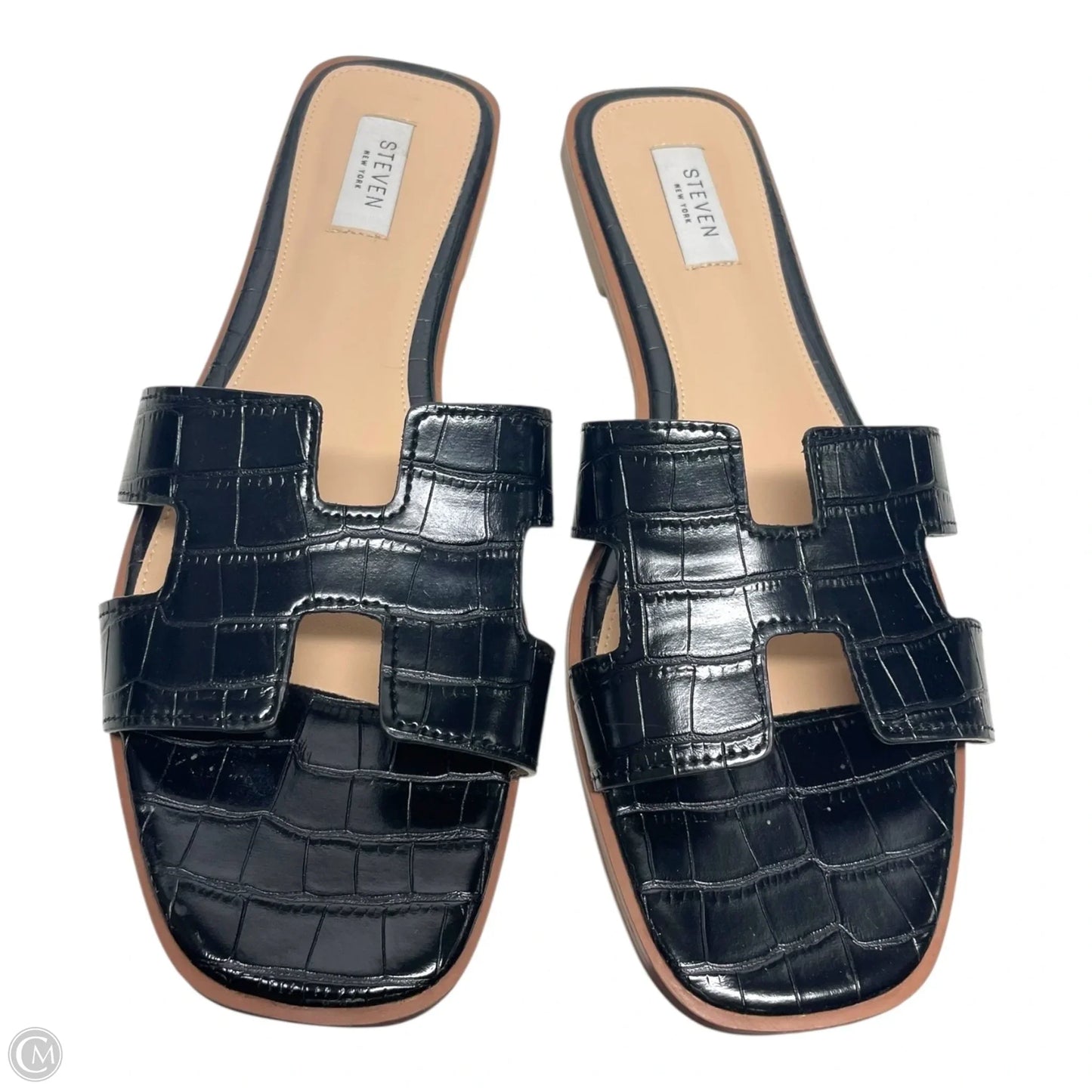 Sandals Flats By steven new york In Black & Tan, Size: 11