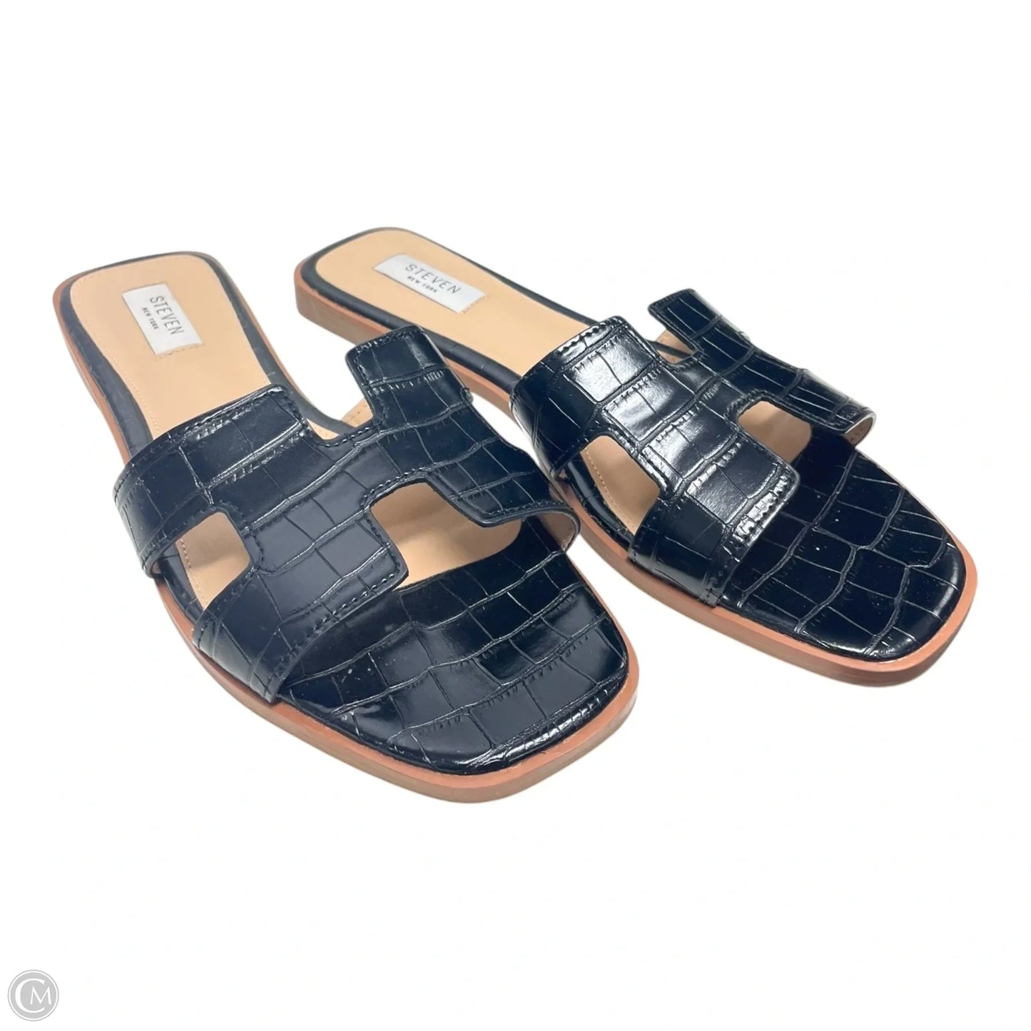 Sandals Flats By steven new york In Black & Tan, Size: 11