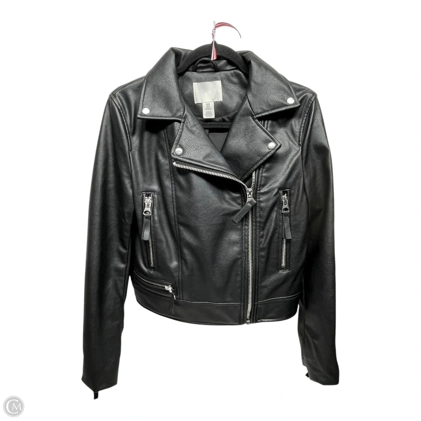 Jacket Moto By H&m In Black, Size: Xs