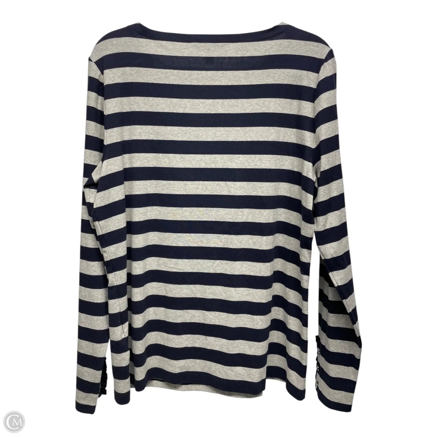 Top Long Sleeve By Lauren By Ralph Lauren In Striped Pattern, Size: Xxl