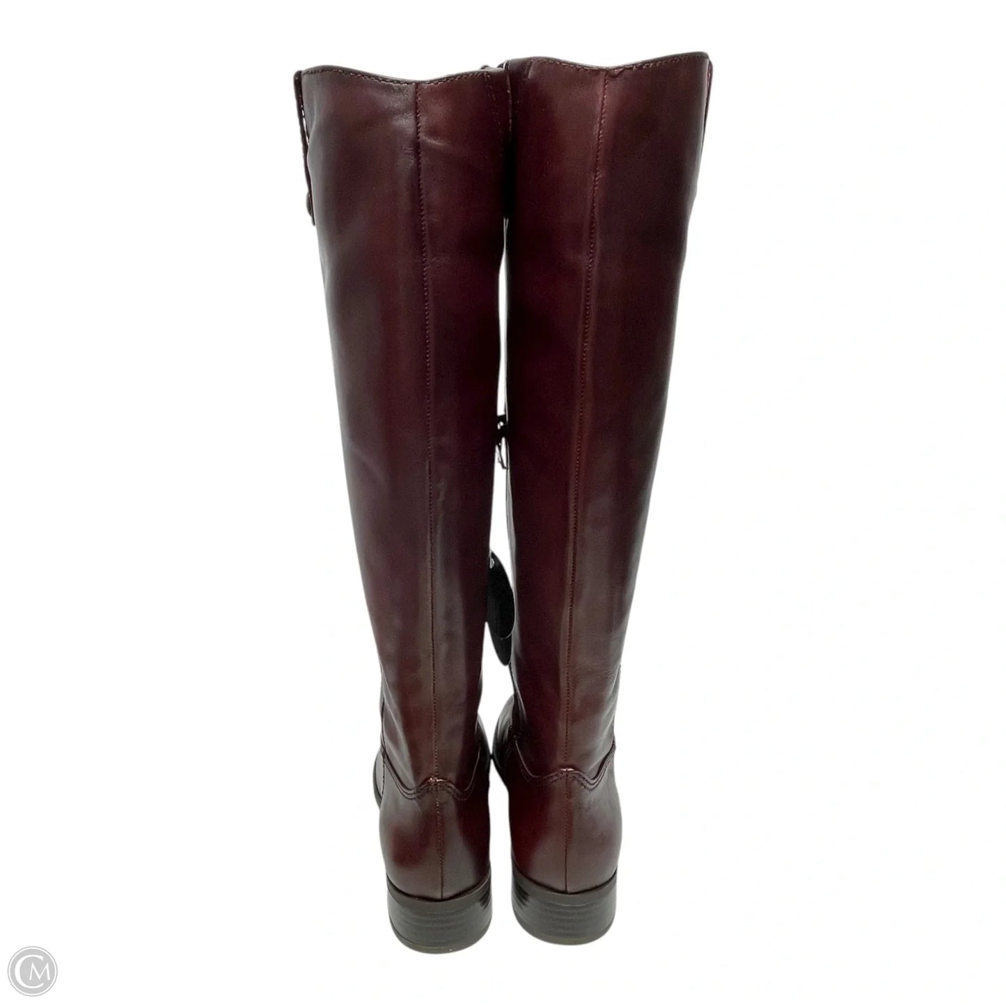 Boots Leather By Inc In Maroon, Size: 6.5