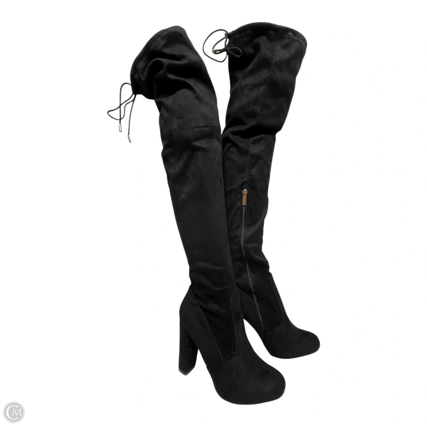 Boots Knee Heels By Journee In Black, Size: 8