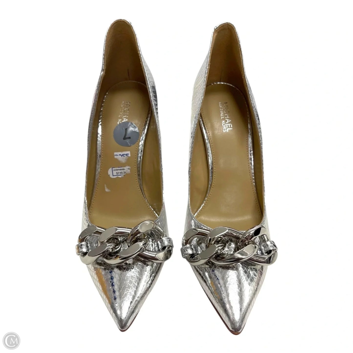 Shoes Heels Stiletto By Michael By Michael Kors In Silver, Size: 7