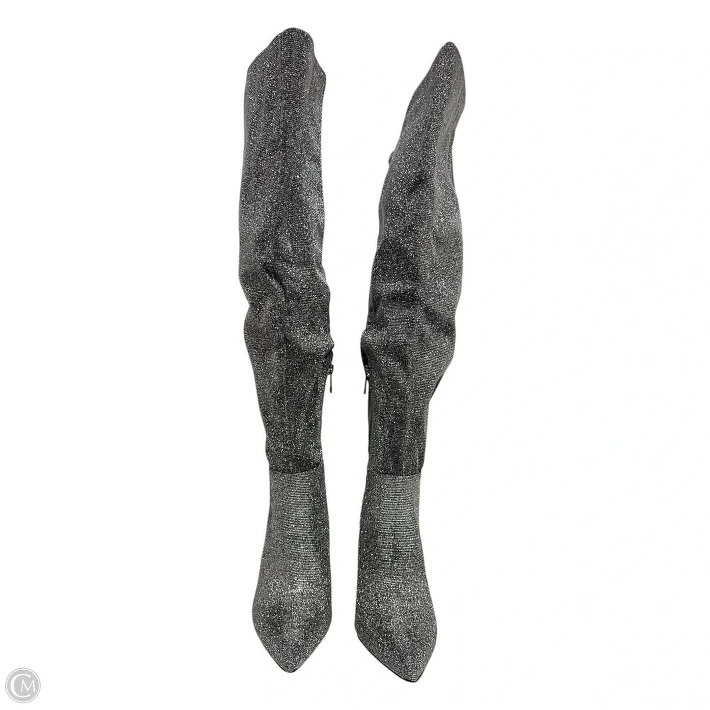 Boots Knee Heels By Jessica Simpson In Silver, Size: 7.5