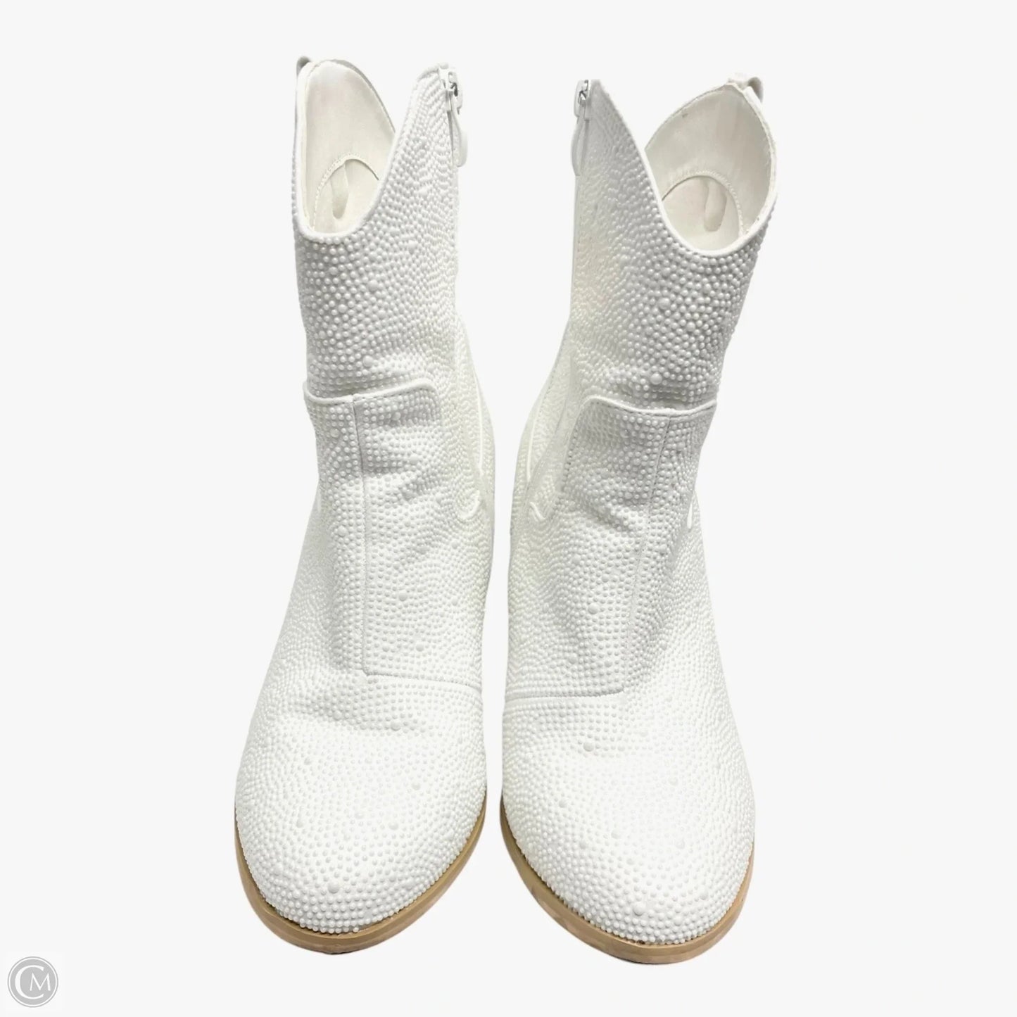 Boots Ankle Heels By Torrid In White, Size: 9