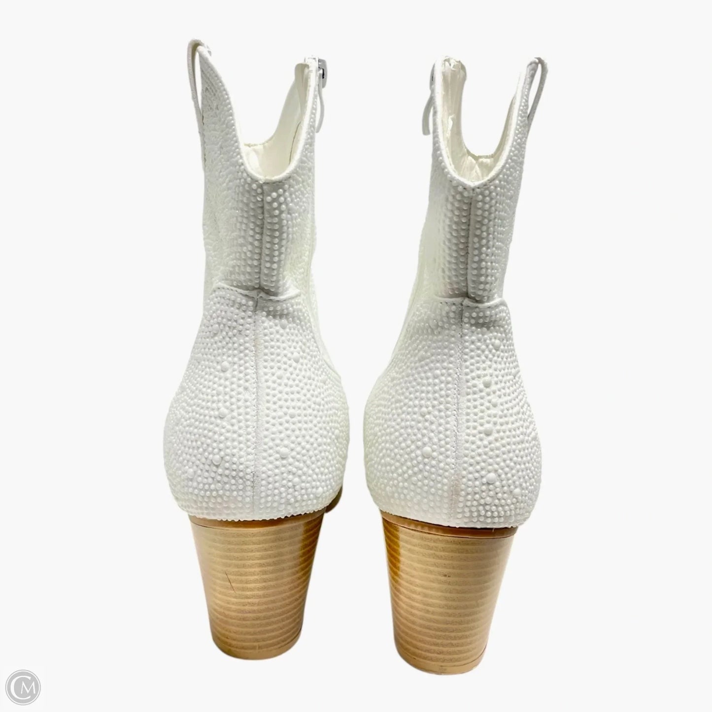 Boots Ankle Heels By Torrid In White, Size: 9