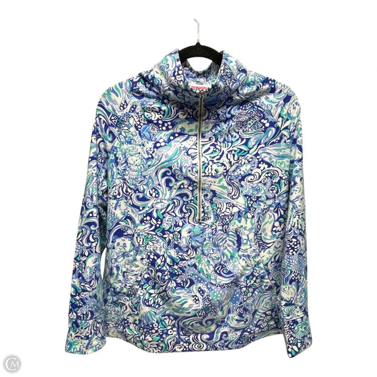 Sweatshirt Designer By Lilly Pulitzer In Blue & Green, Size: M