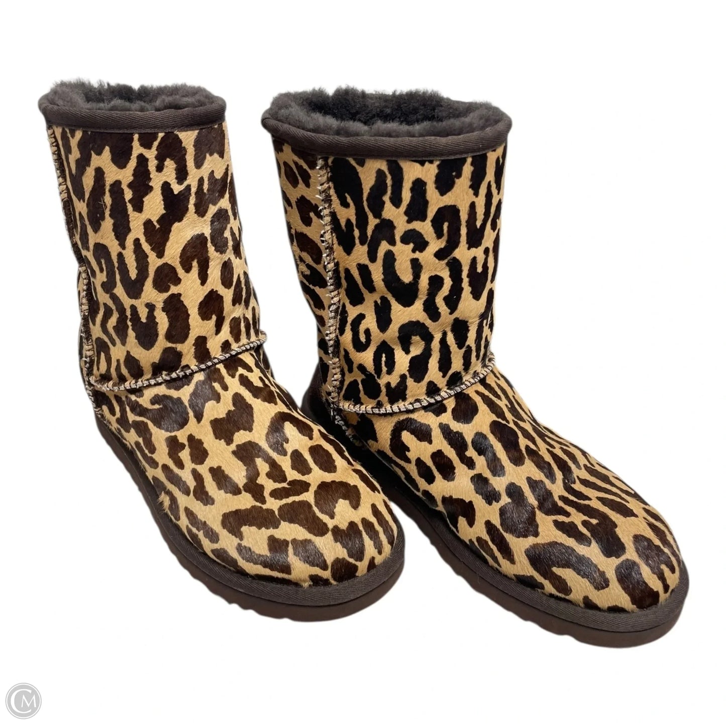 Boots Designer By Ugg In Animal Print, Size: 7