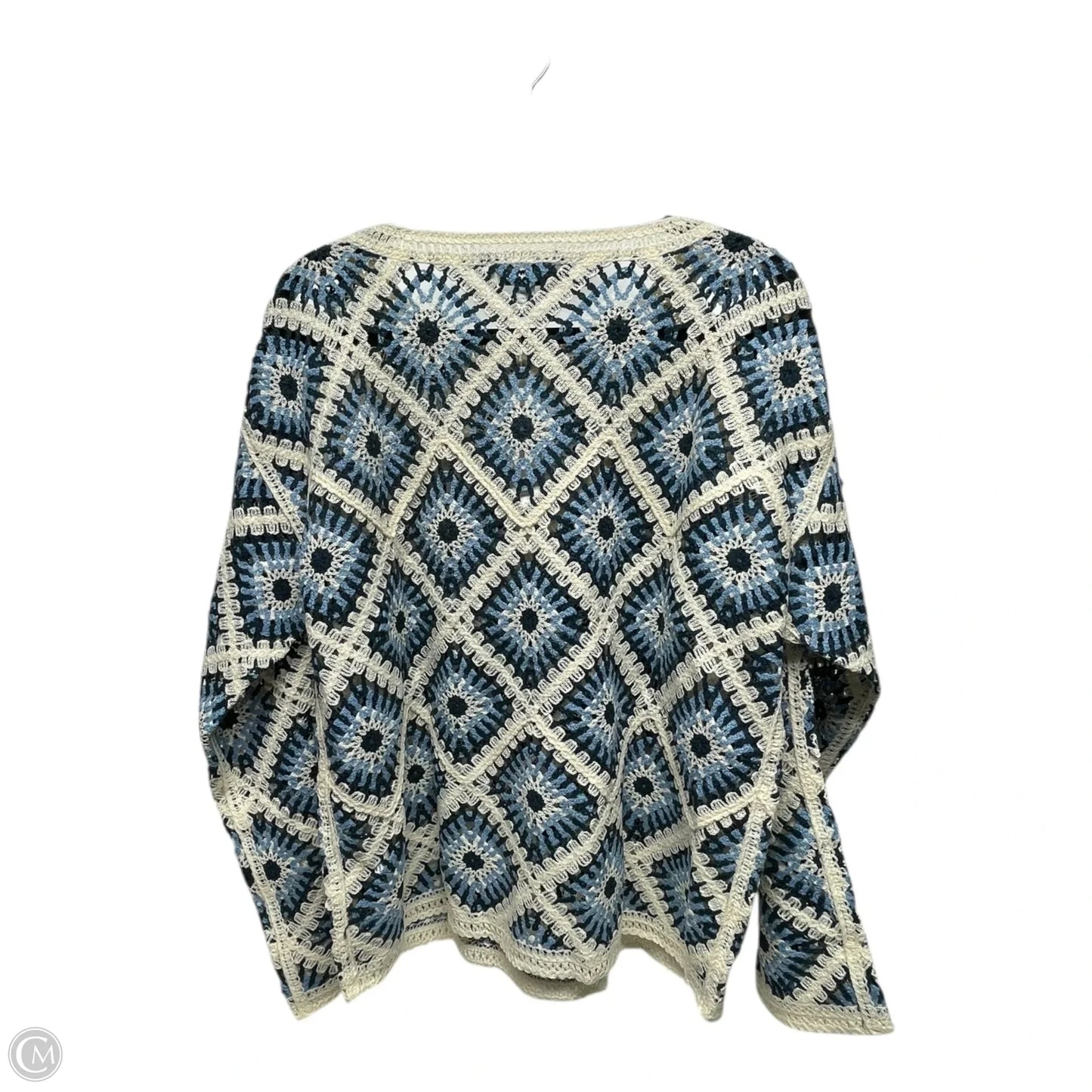 Sweater By fate + fortune In Blue & Cream, Size: Xl