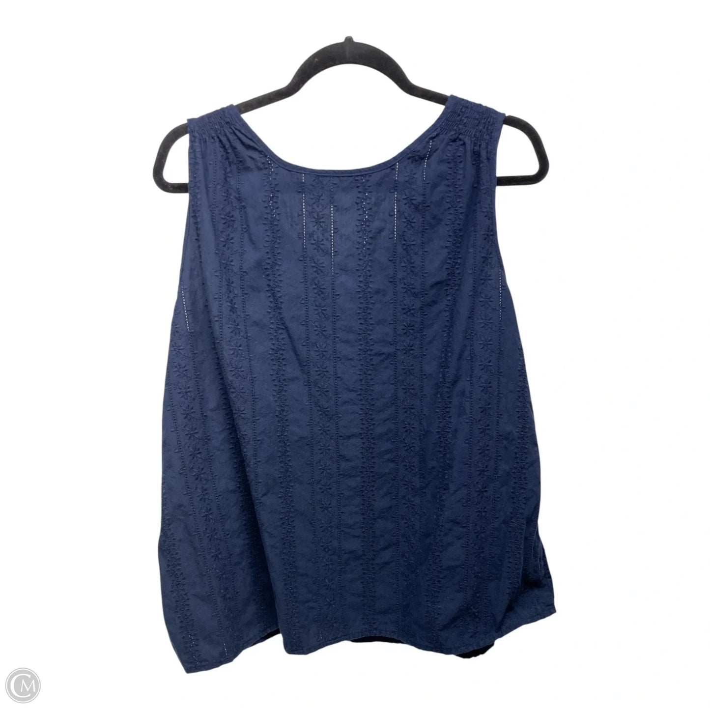 Top Sleeveless By Time And Tru In Navy, Size: Xl