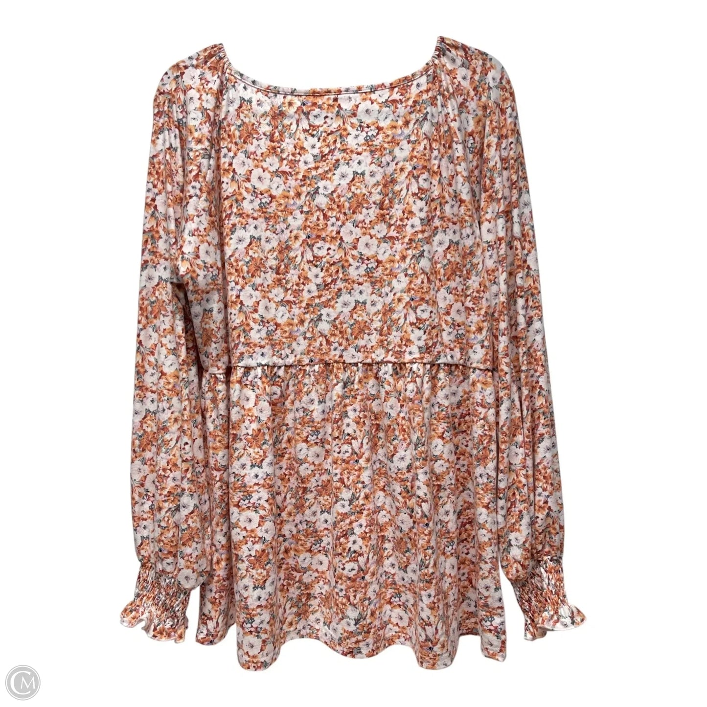 Top Long Sleeve By Clothes Mentor In Floral Print, Size: 2x