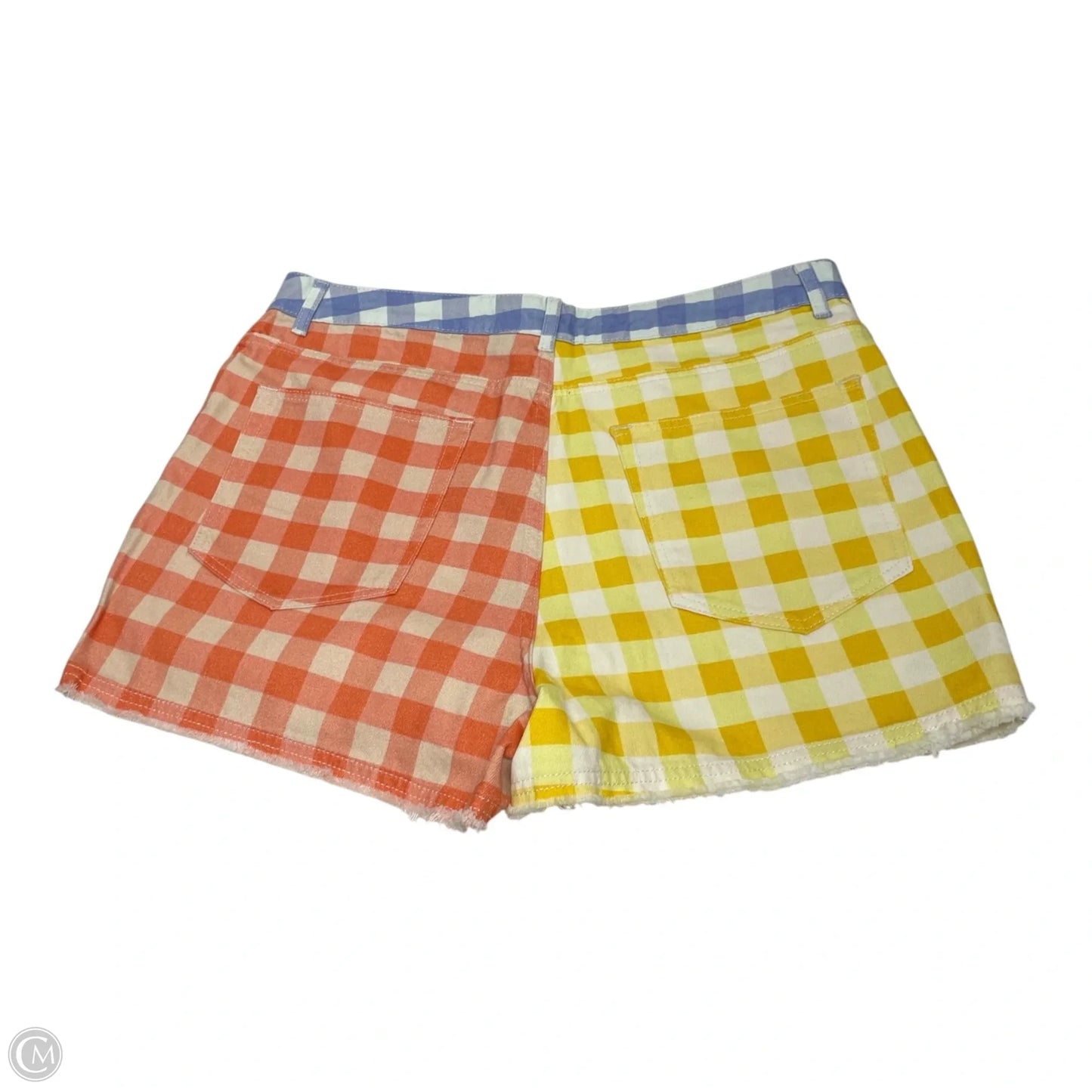 Shorts Designer By Farm Rio In Checkered Pattern, Size: Xl