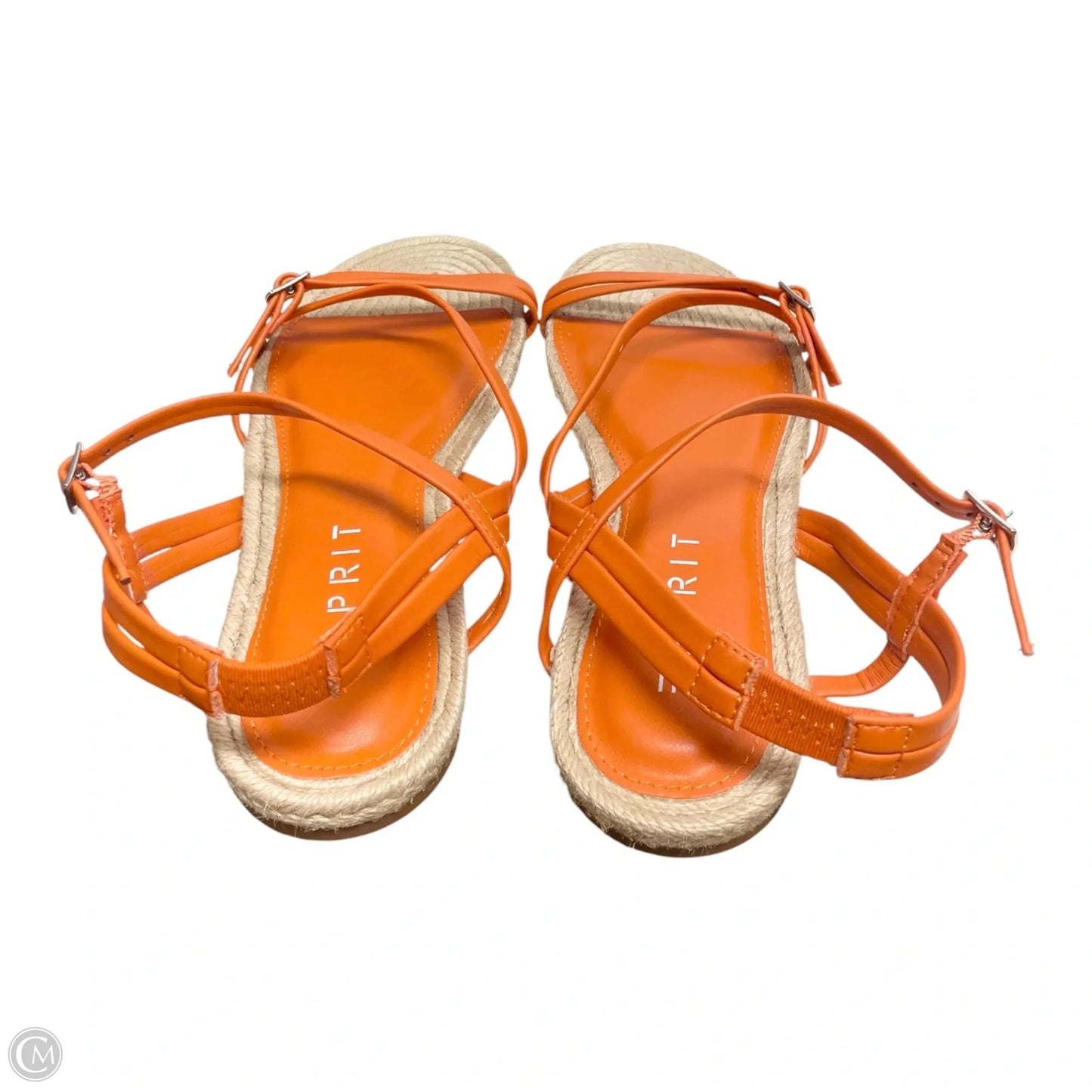 Sandals Flats By Esprit In Orange & Tan, Size: 9