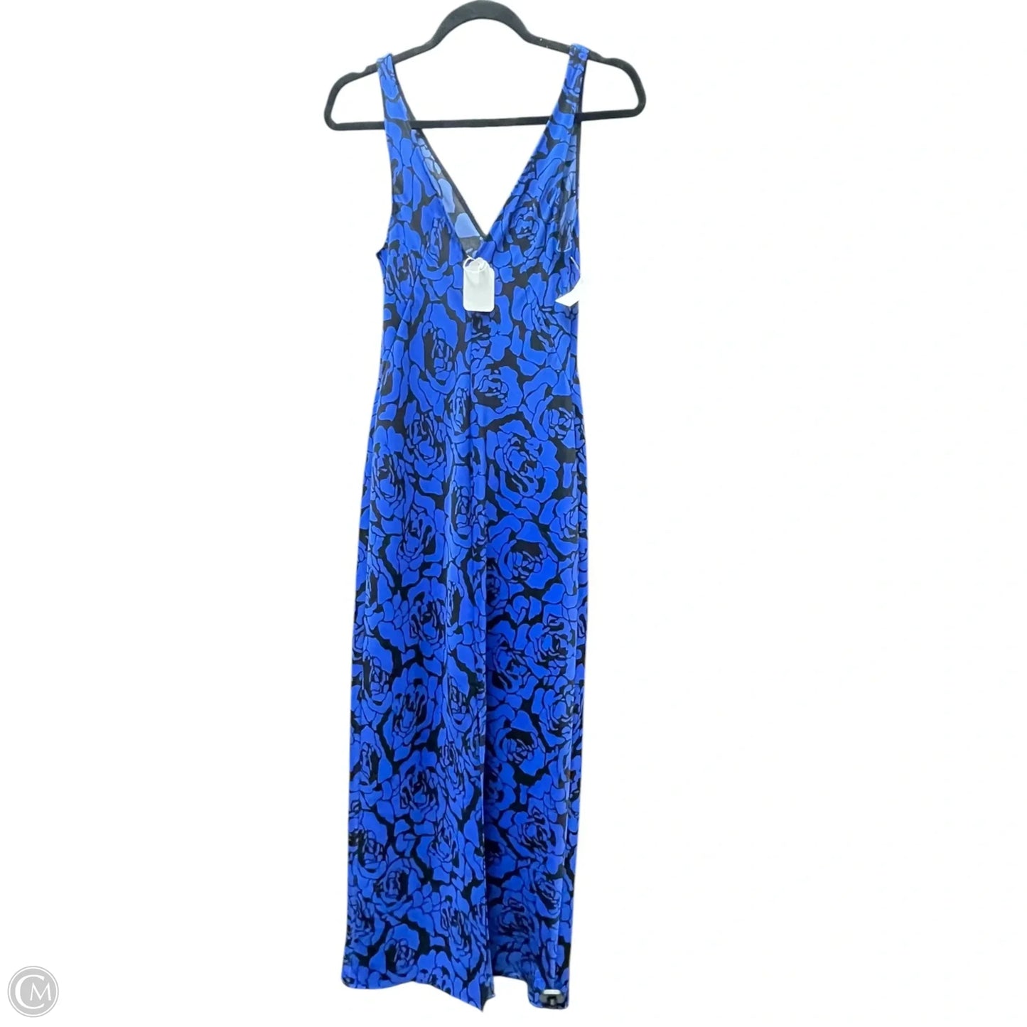 Dress Casual Maxi By SAUNDERS In Black & Blue, Size: 2