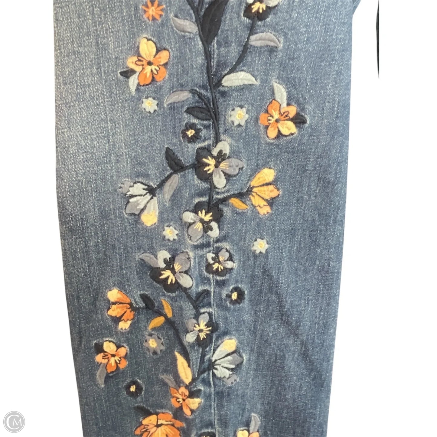 Jeans Jeggings By Chicos In Floral Print, Size: 14p
