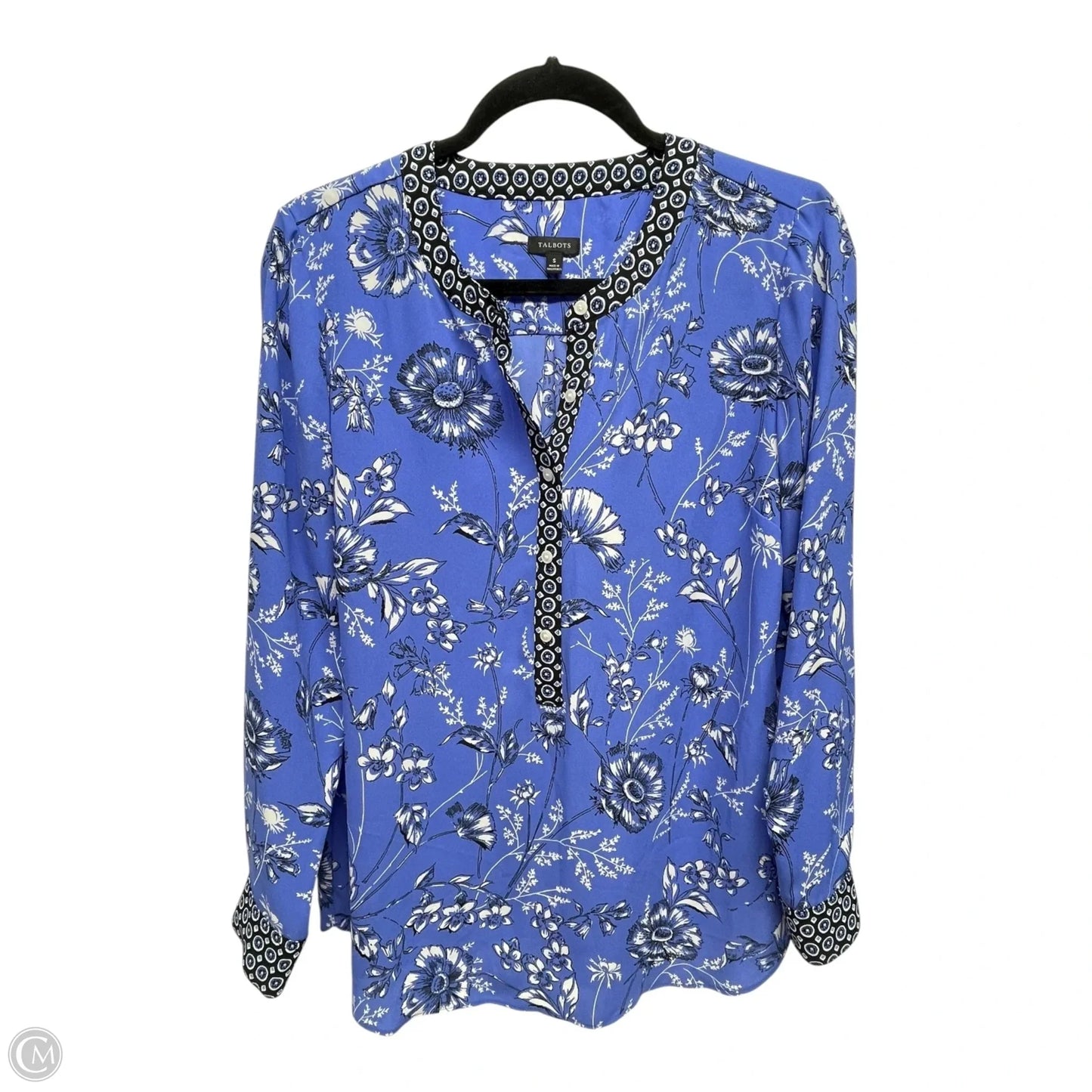 Top Long Sleeve By Talbots In Floral Print, Size: S
