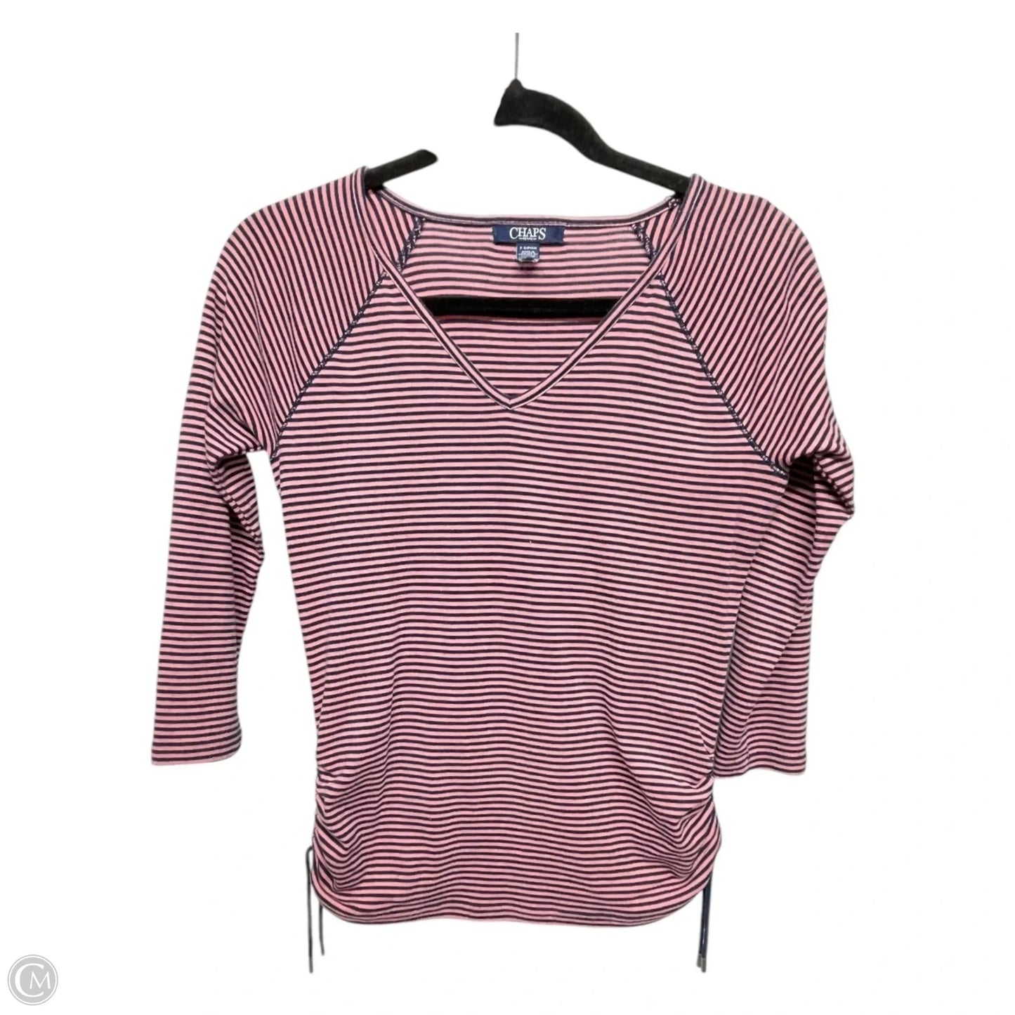 Top Long Sleeve By Chaps In Striped Pattern, Size: Sp