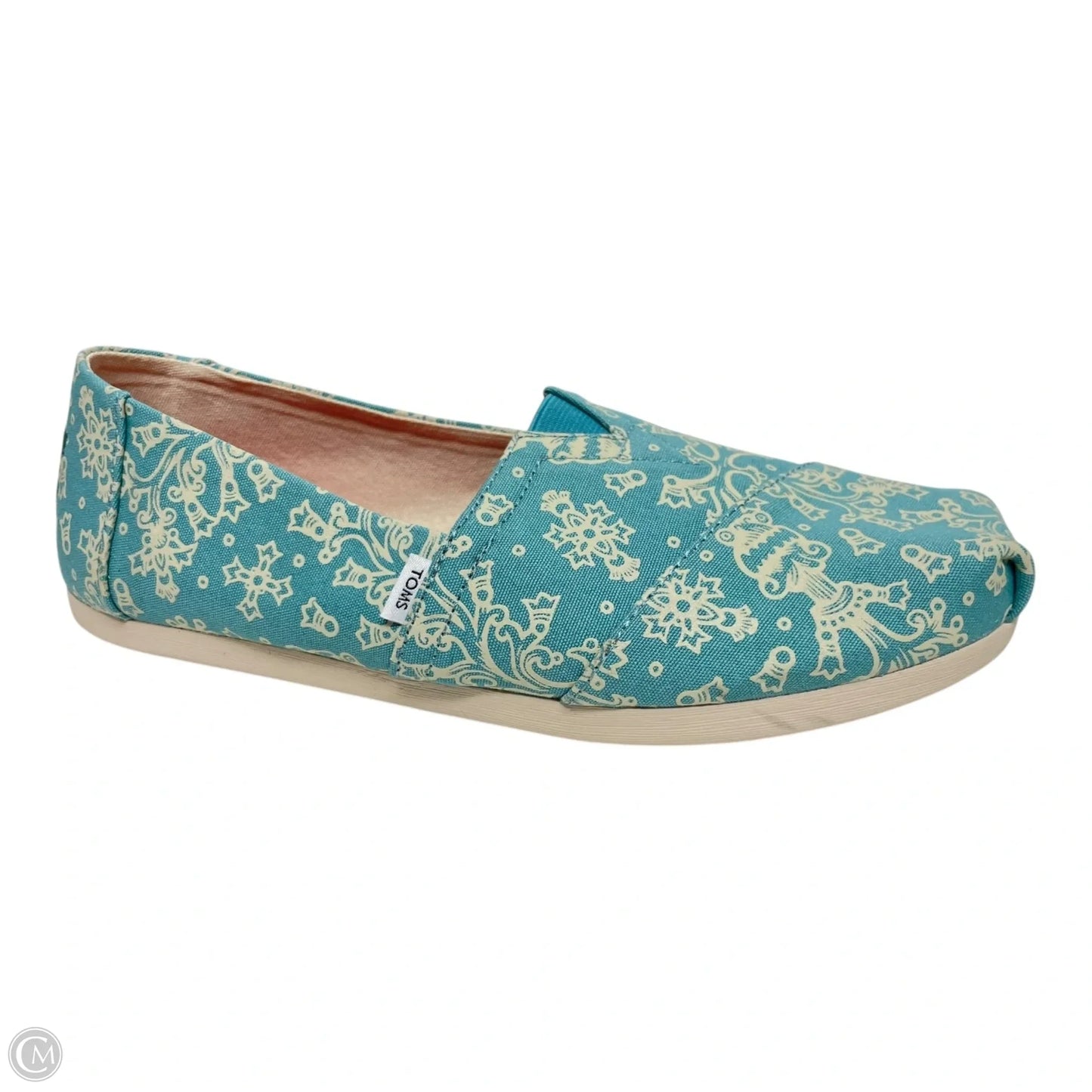 Shoes Flats By Toms In Blue & Cream, Size: 6.5