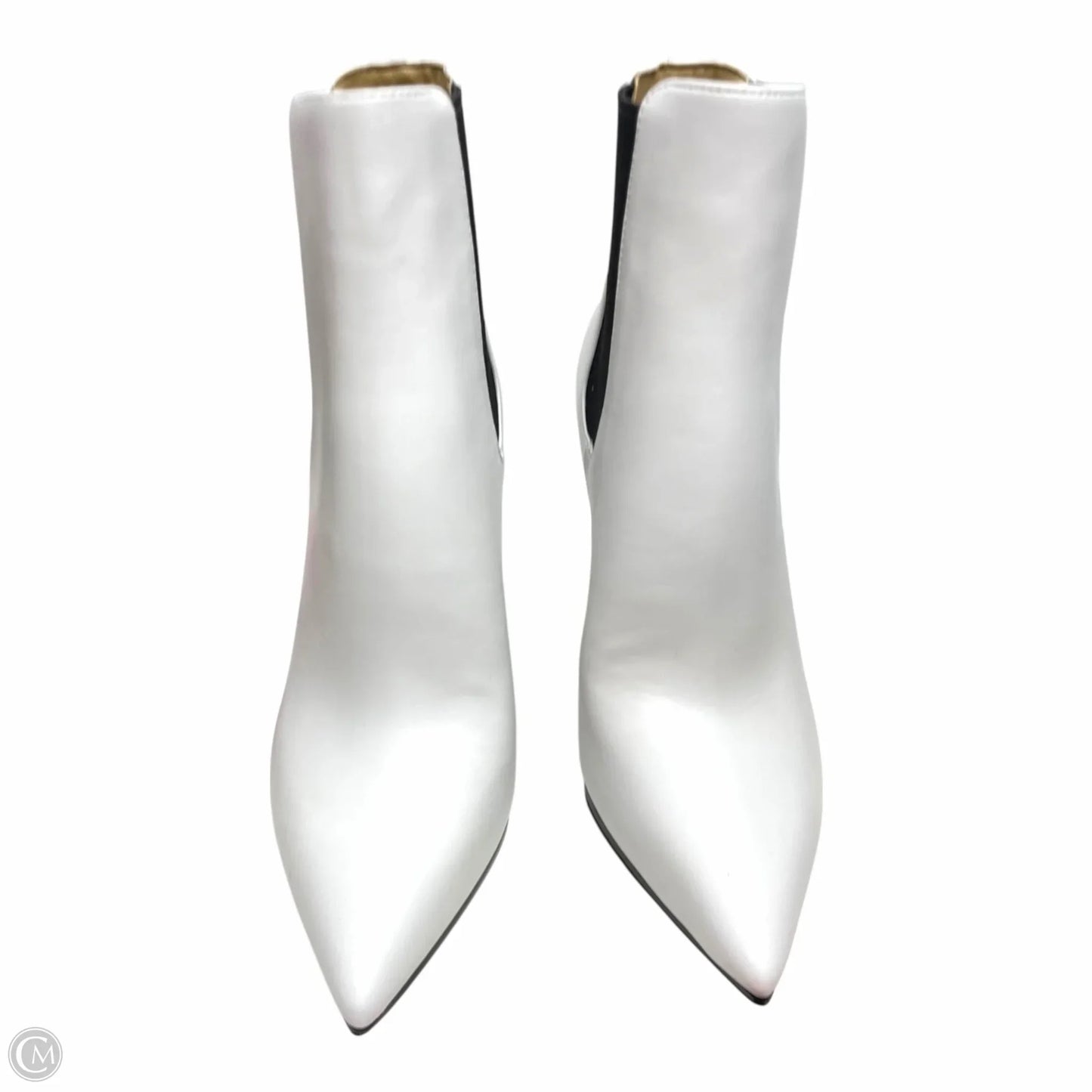 Boots Ankle Heels Stiletto By Michael By Michael Kors In Black & White, Size: 7.5