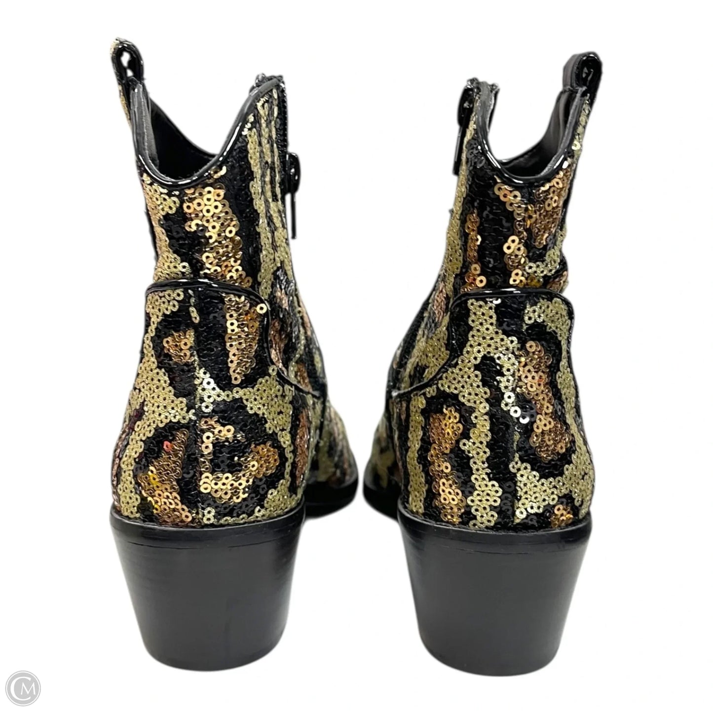 Boots Ankle Heels By Betsey Johnson In Animal Print, Size: 6