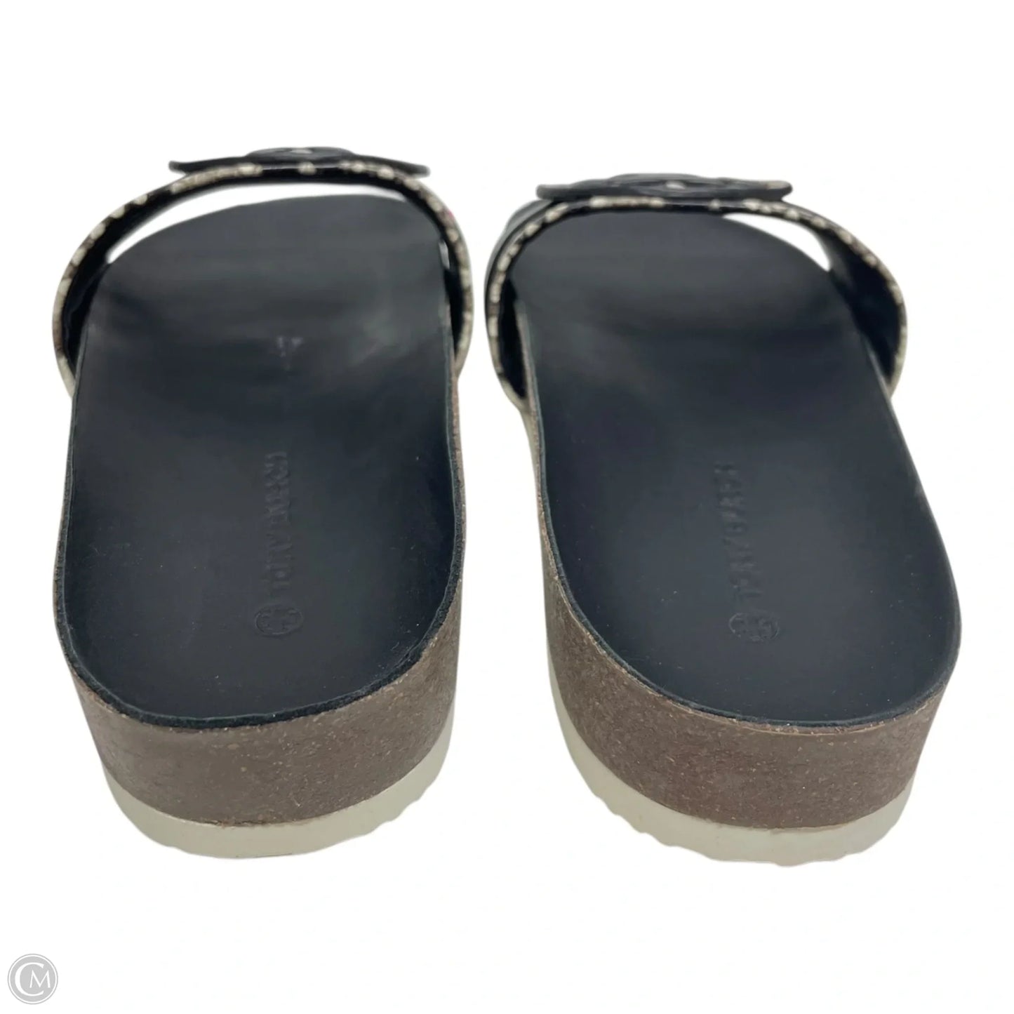 Sandals Designer By Tory Burch In Black & White, Size: 6.5