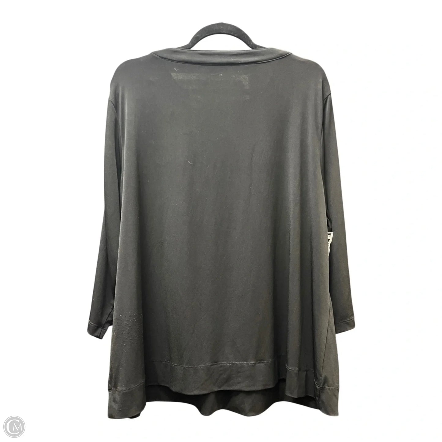 Top Long Sleeve By Tahari In Black, Size: 2x