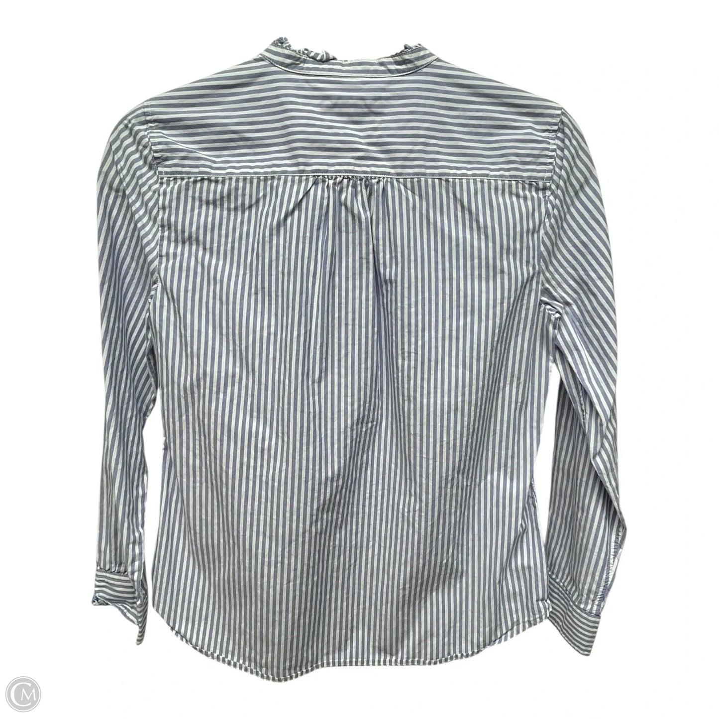 Top Long Sleeve By Talbots In Blue & White, Size: Sp