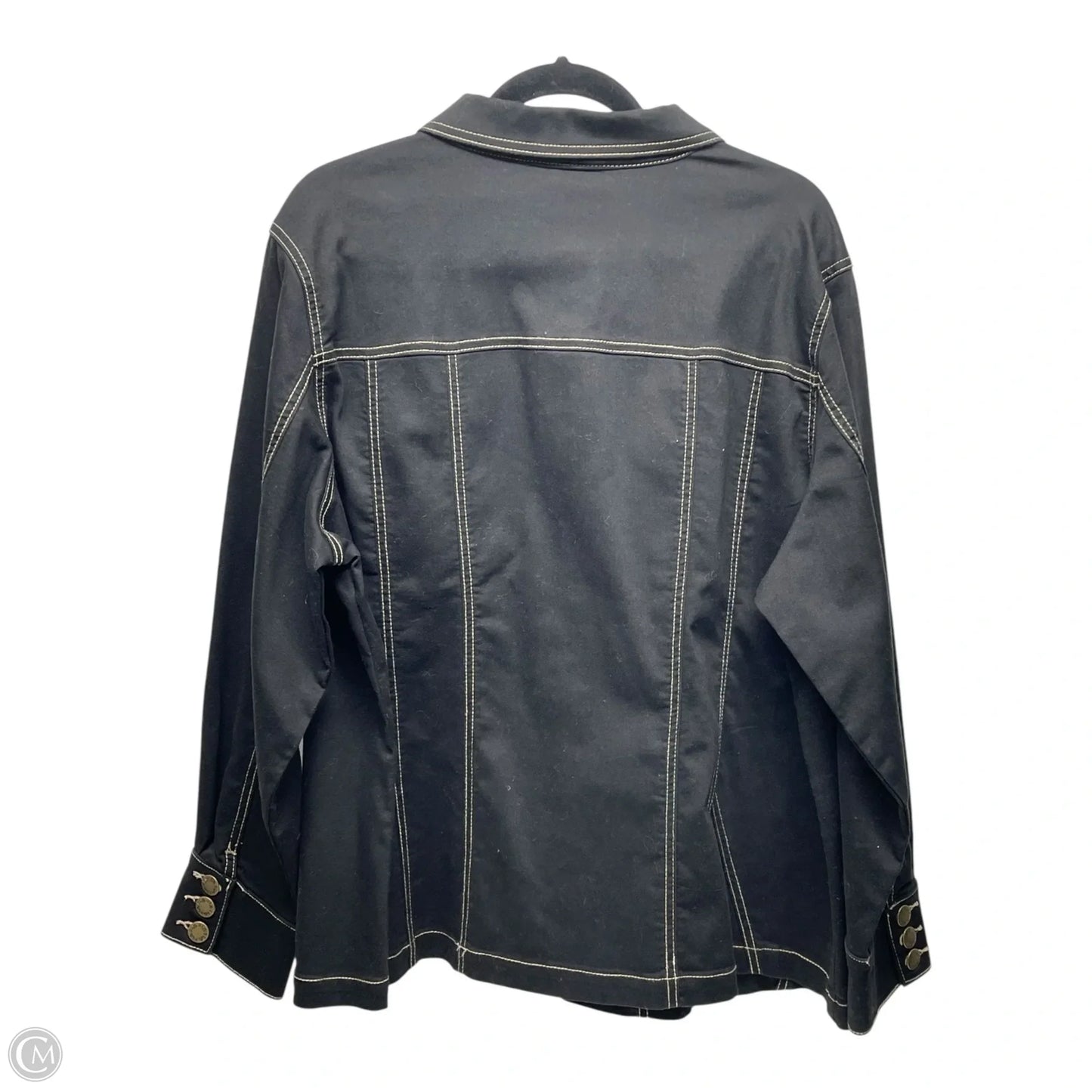 Jacket Denim By Belle By Kim Gravel In Black, Size: 2x