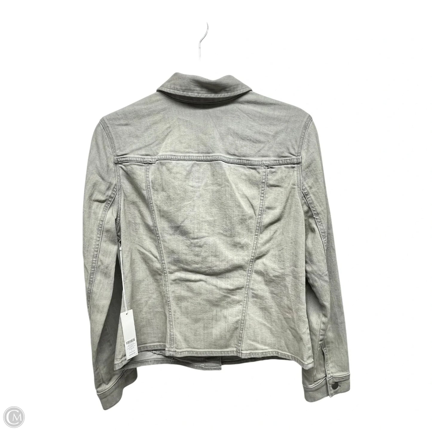 Jacket Denim By Chicos In Grey, Size: M