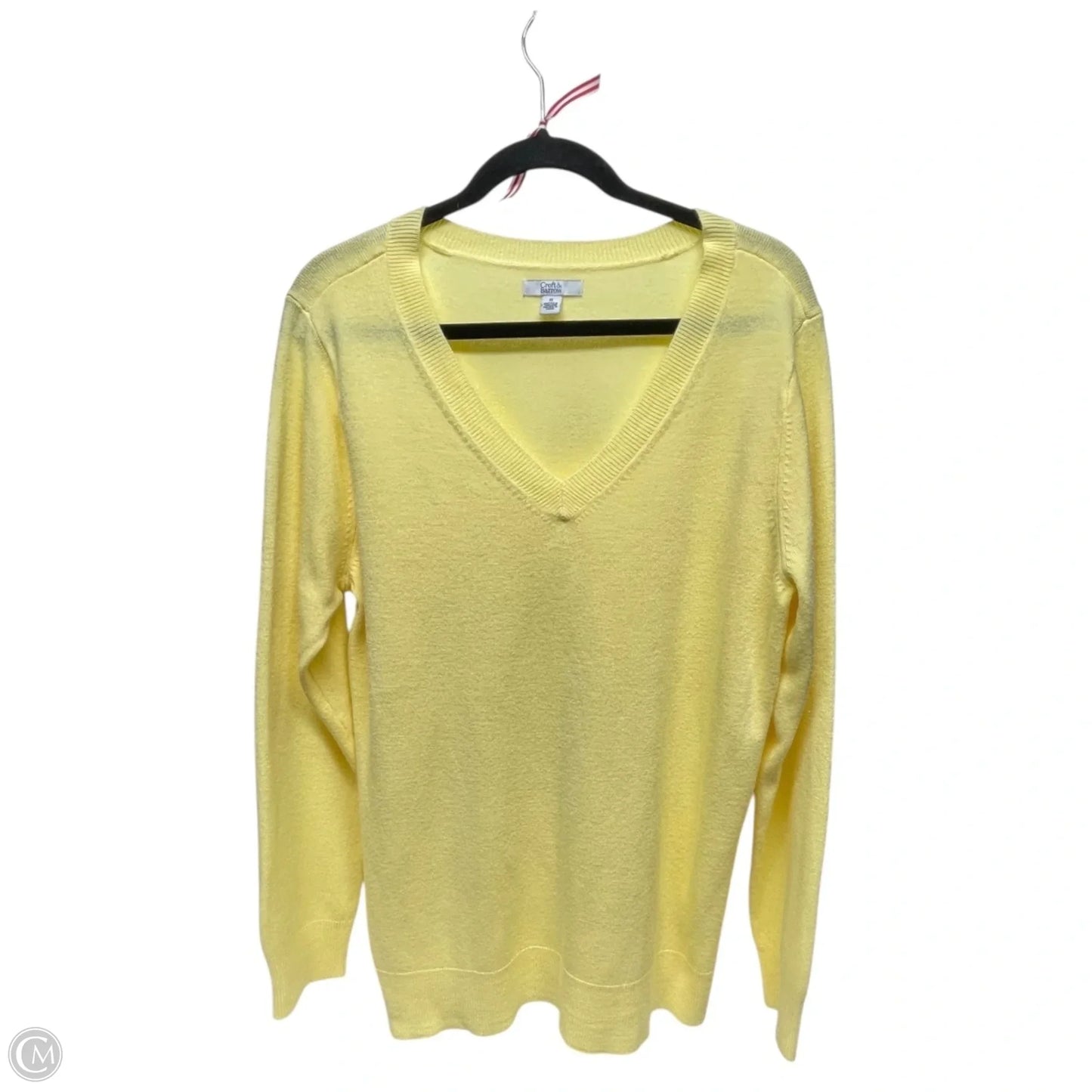 Sweater By Croft And Barrow In Yellow, Size: Xl