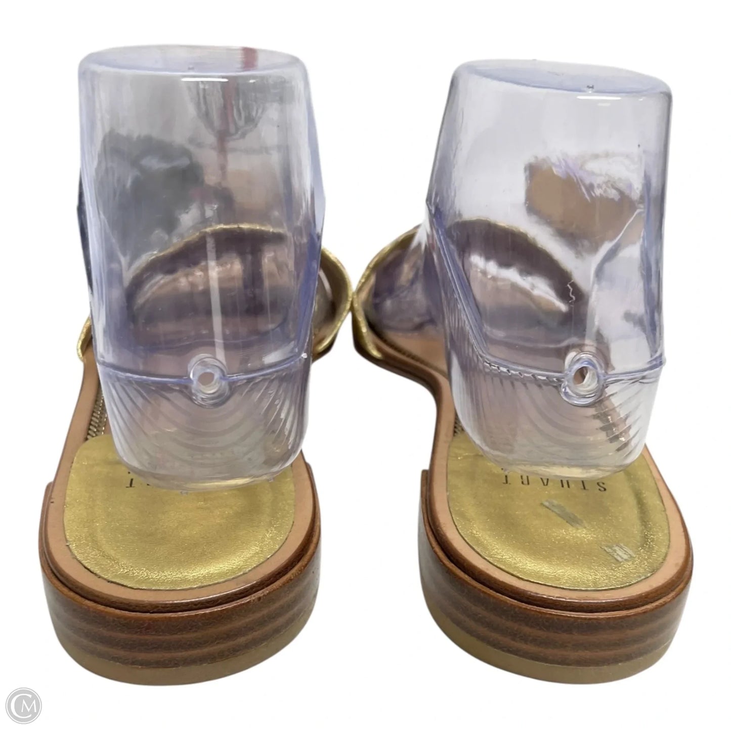 Sandals Designer By Stuart Weitzman In Gold & Tan, Size: 8