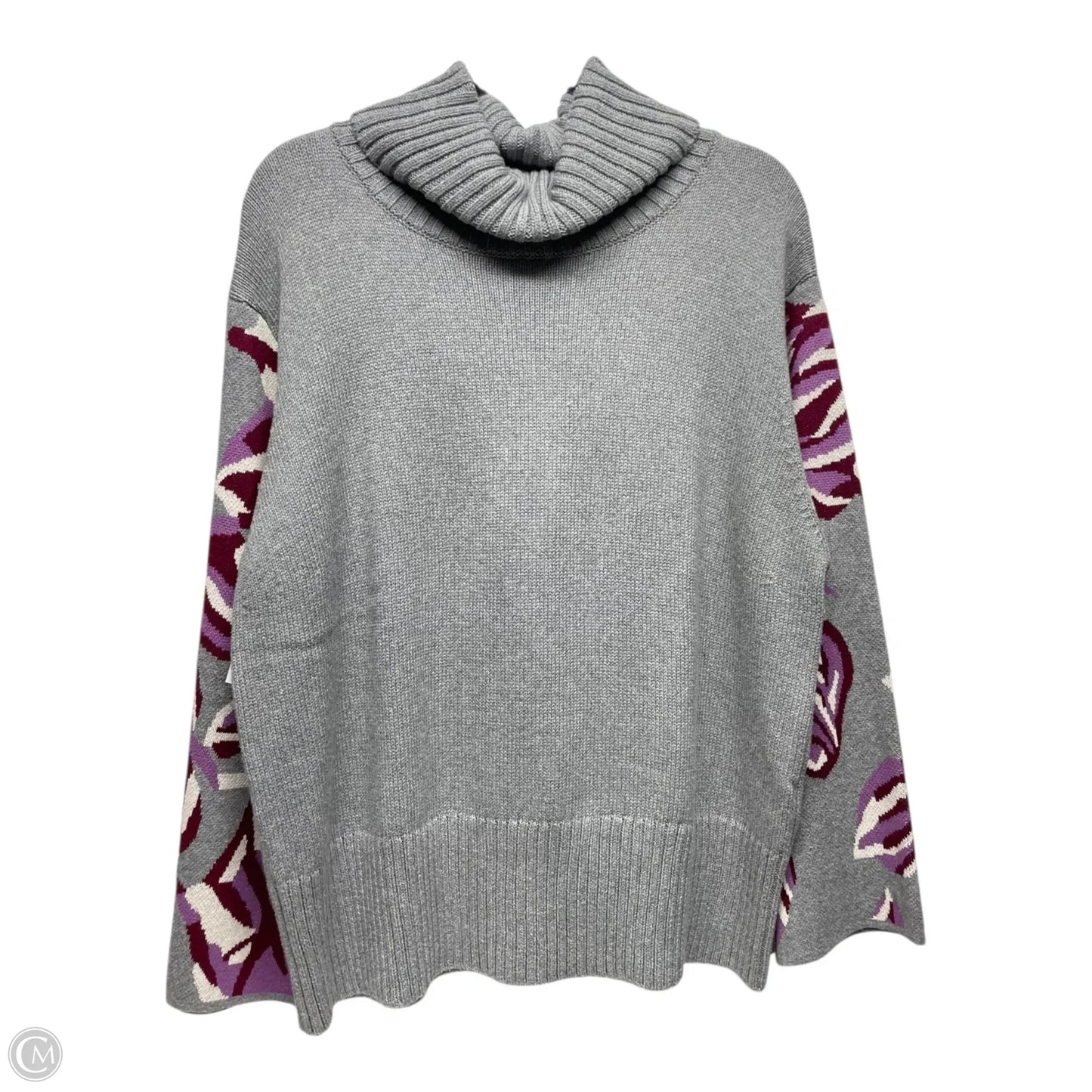 Sweater By Cabi In Green & Purple, Size: Xl