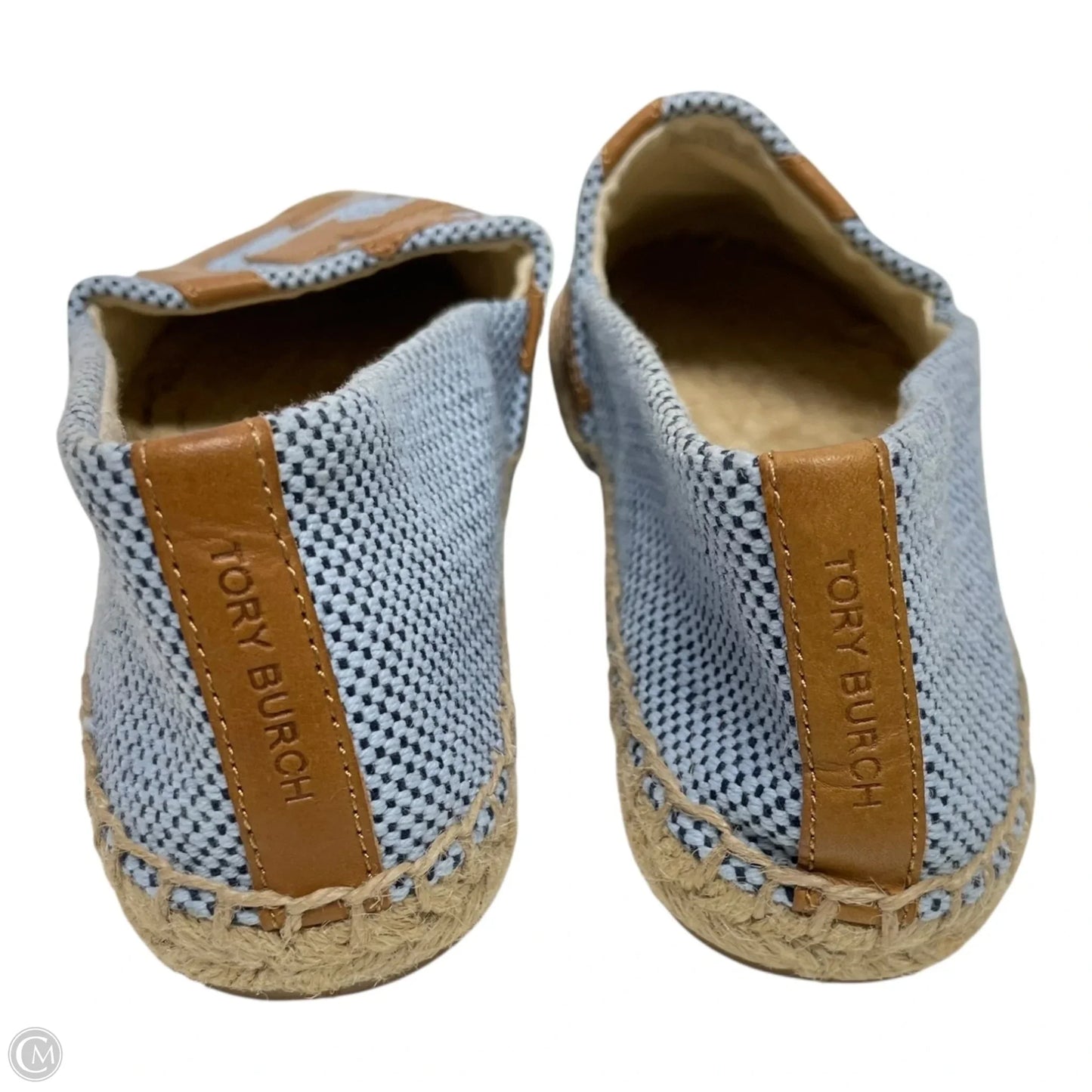 Shoes Designer By Tory Burch In Blue & Tan, Size: 9