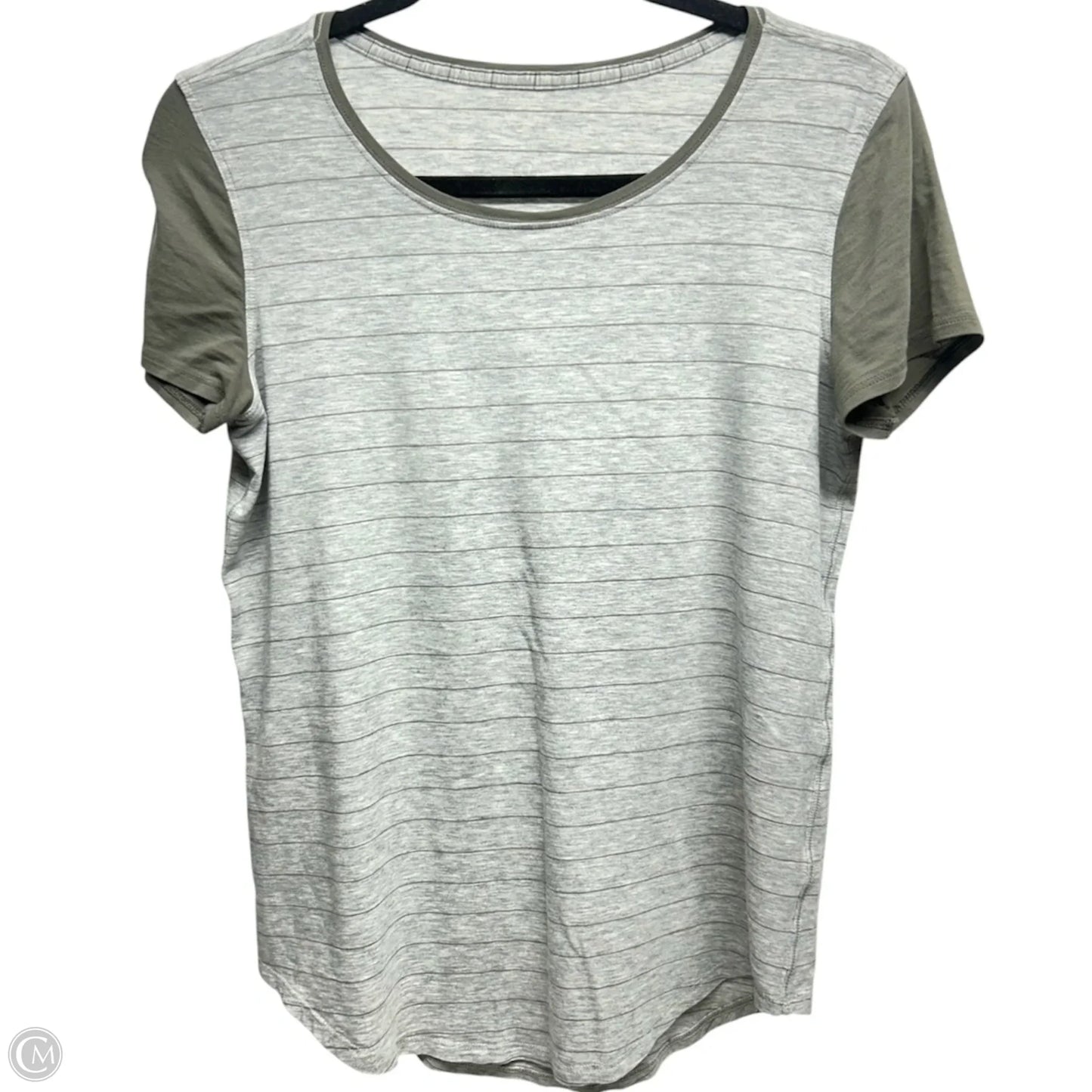 Top Short Sleeve By Lululemon In Green & Grey, Size: Xs