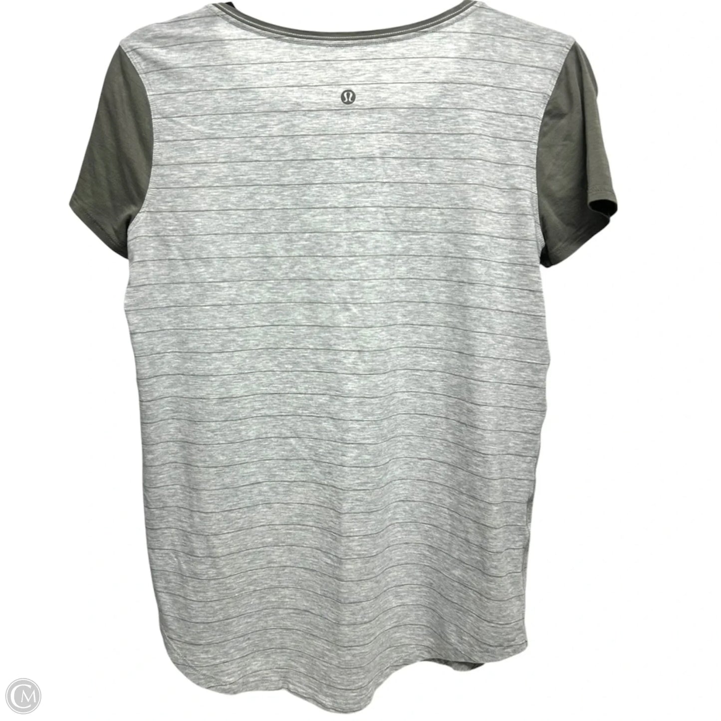 Top Short Sleeve By Lululemon In Green & Grey, Size: Xs