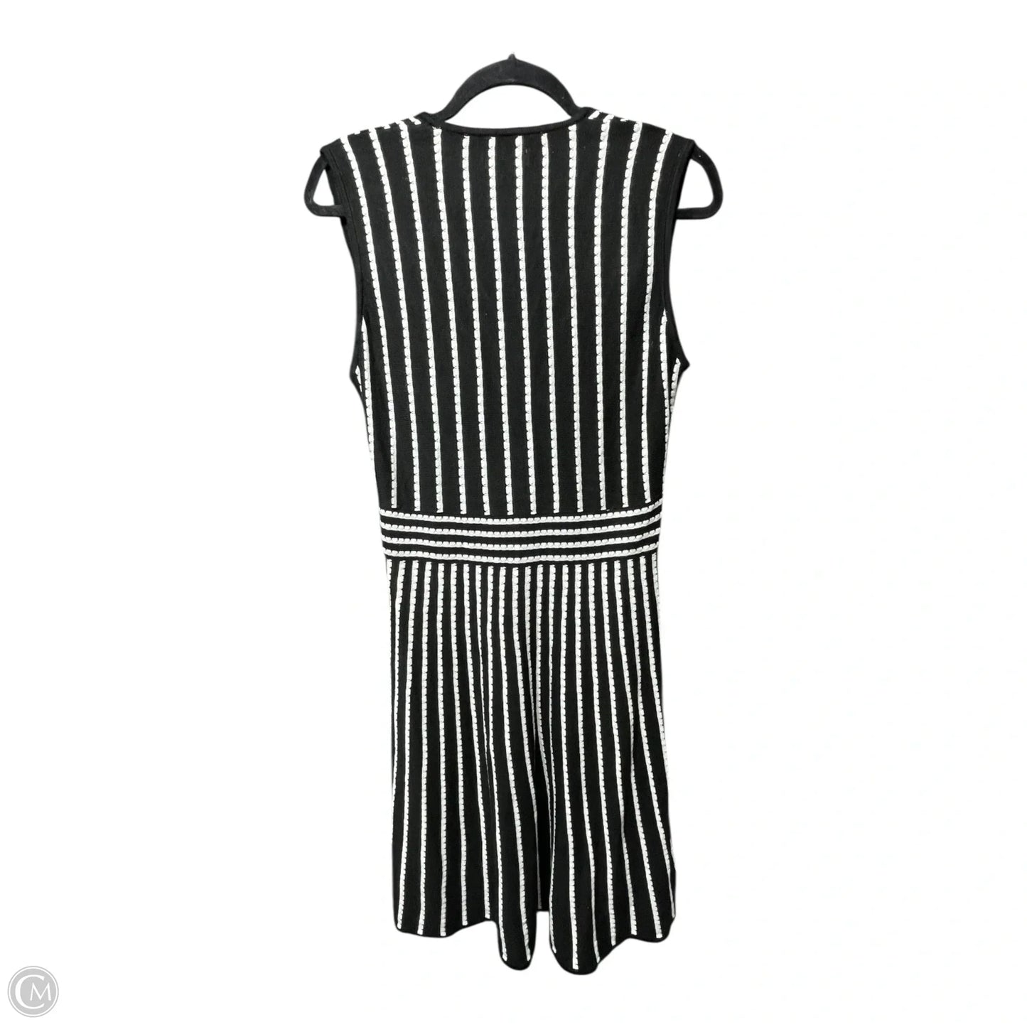 Dress Sweater By Calvin Klein In Black & White, Size: M